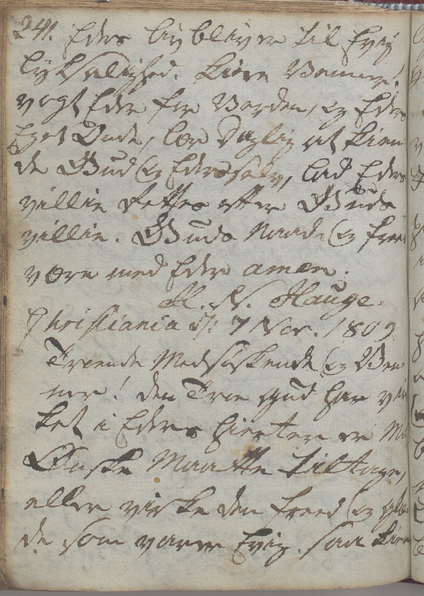 Heggtveitsamlingen, TMF/A-1007/H/L0047/0005: Kopibøker, brev etc.  / "MF I"(Kopibok frå Heggtveits samling), 1800-1823, p. 241