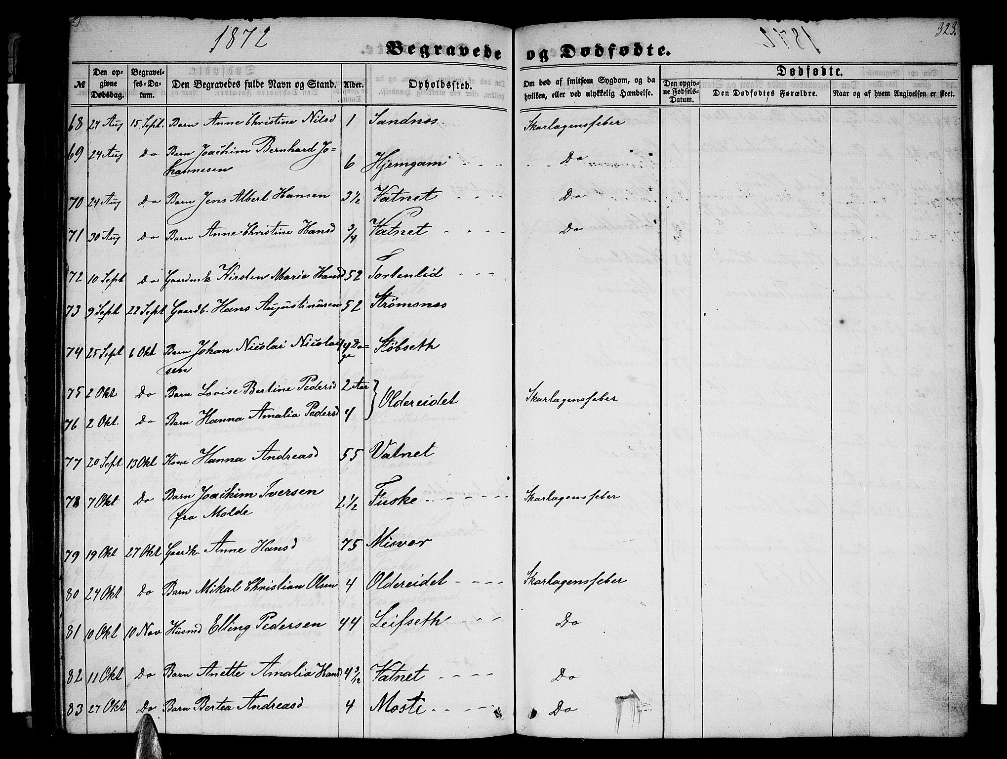 Ministerialprotokoller, klokkerbøker og fødselsregistre - Nordland, SAT/A-1459/852/L0753: Parish register (copy) no. 852C04, 1856-1877, p. 323