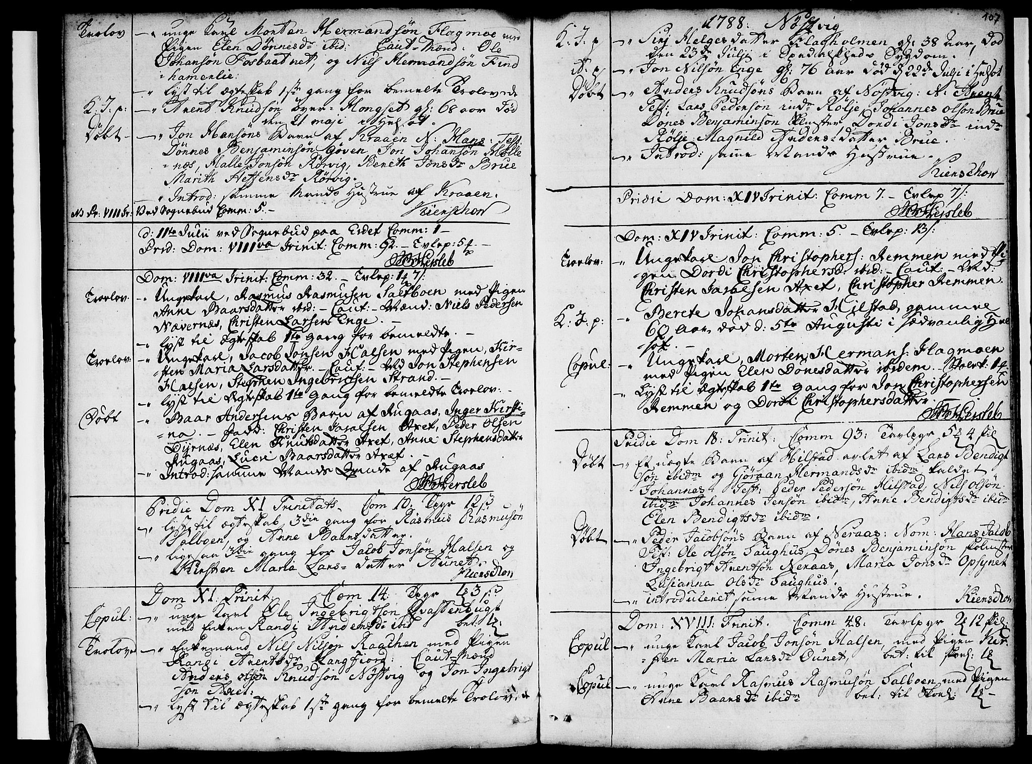 Ministerialprotokoller, klokkerbøker og fødselsregistre - Nordland, SAT/A-1459/814/L0222: Parish register (official) no. 814A03, 1752-1819, p. 107