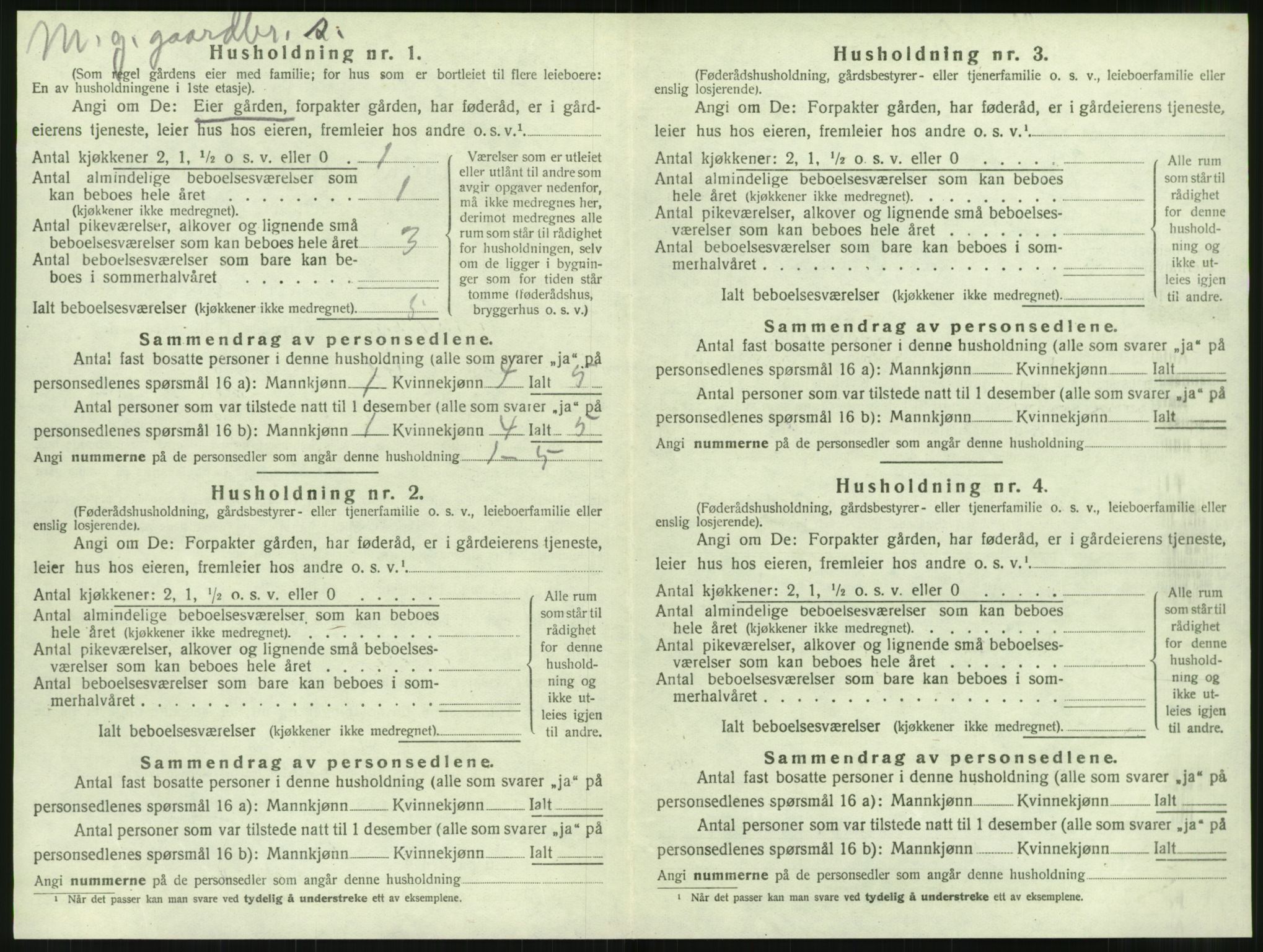 SAT, 1920 census for Tjøtta, 1920, p. 138