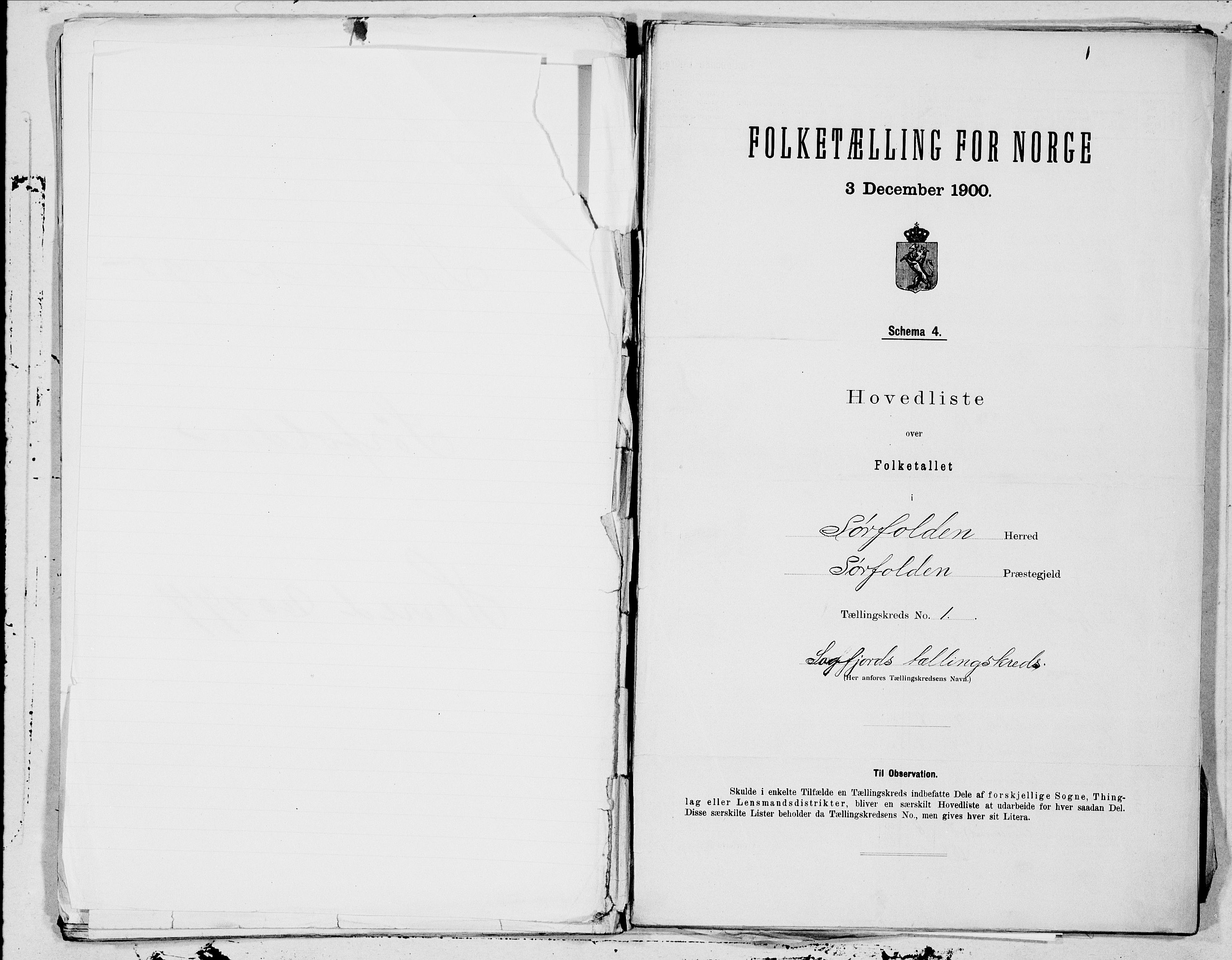 SAT, 1900 census for Sørfold, 1900, p. 2