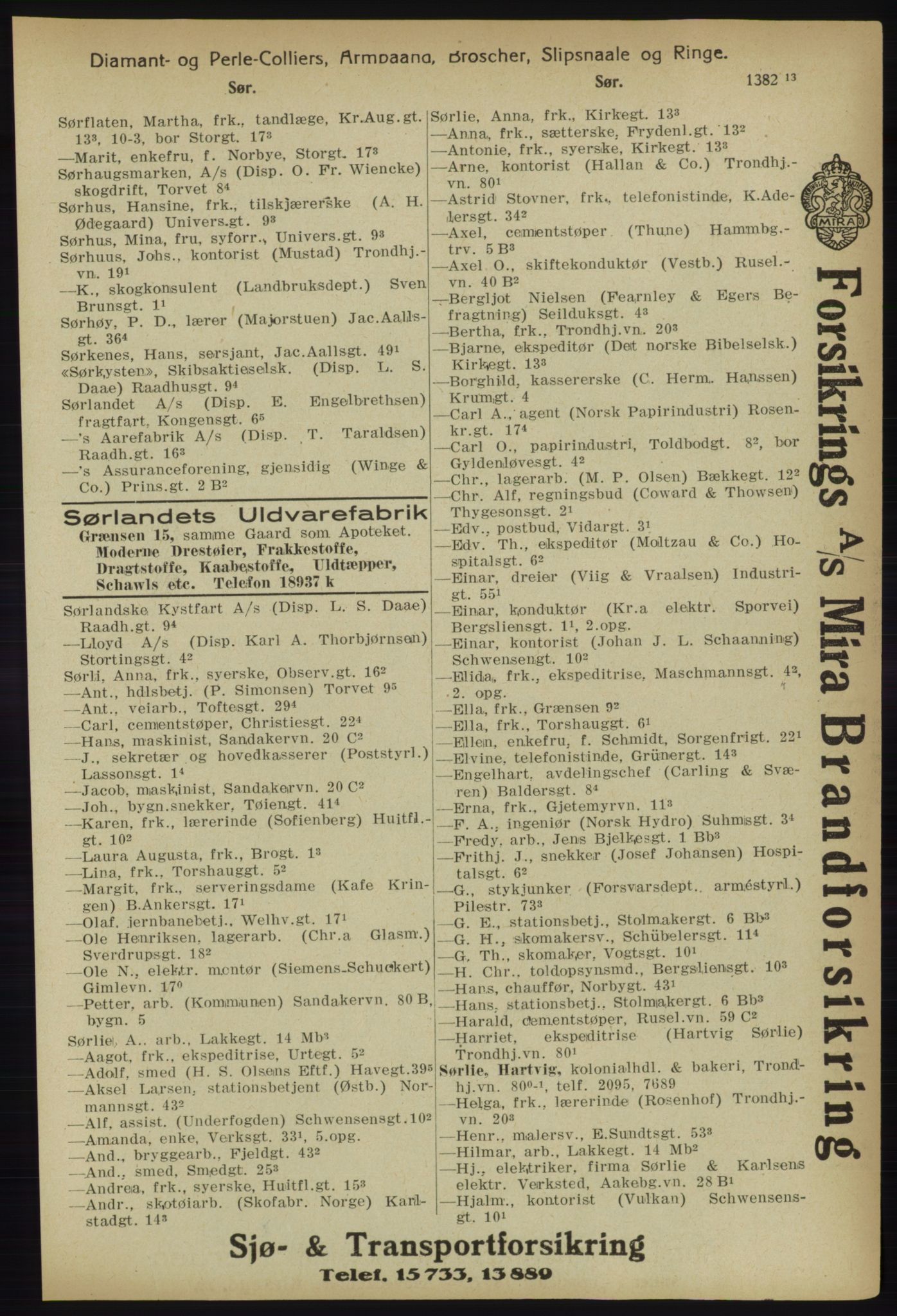 Kristiania/Oslo adressebok, PUBL/-, 1918, p. 1420