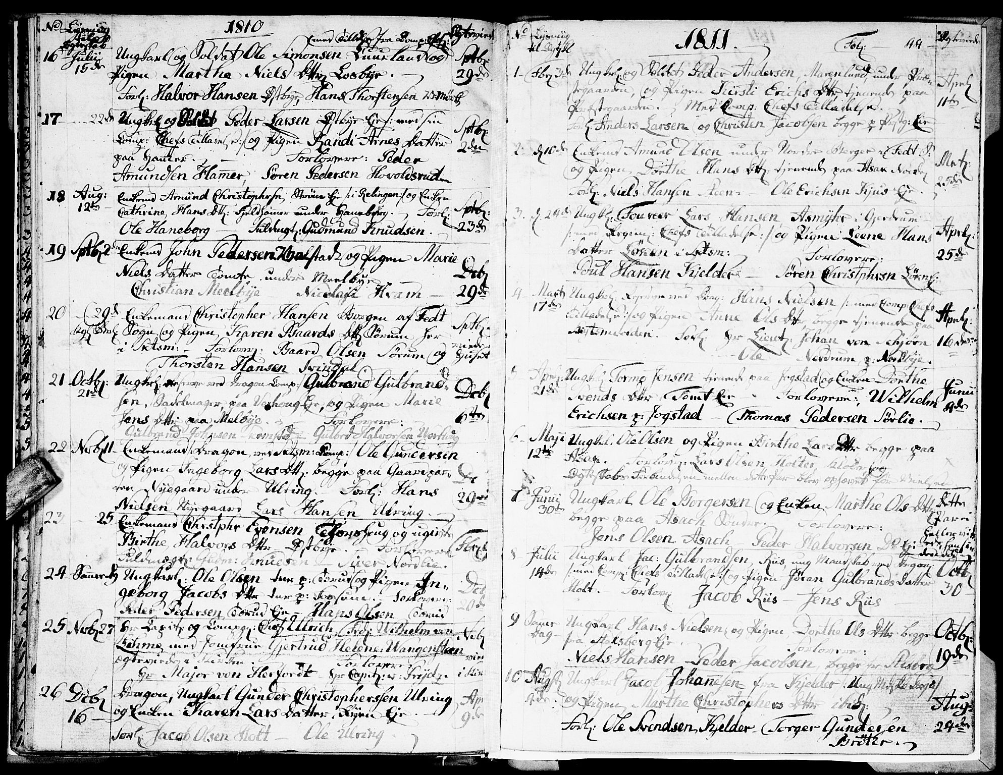 Skedsmo prestekontor Kirkebøker, SAO/A-10033a/F/Fa/L0007: Parish register (official) no. I 7, 1808-1814, p. 44