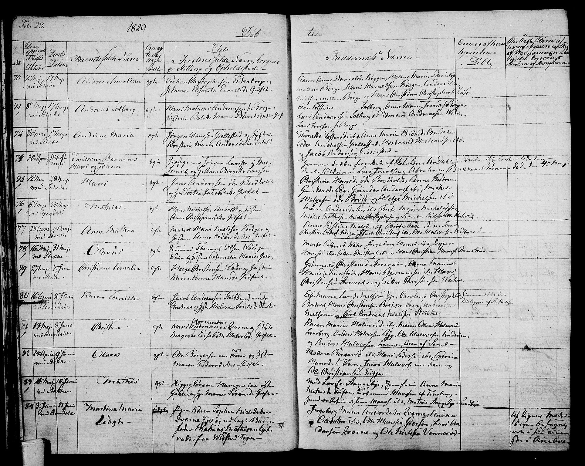 Stokke kirkebøker, AV/SAKO-A-320/F/Fa/L0006: Parish register (official) no. I 6, 1826-1843, p. 23