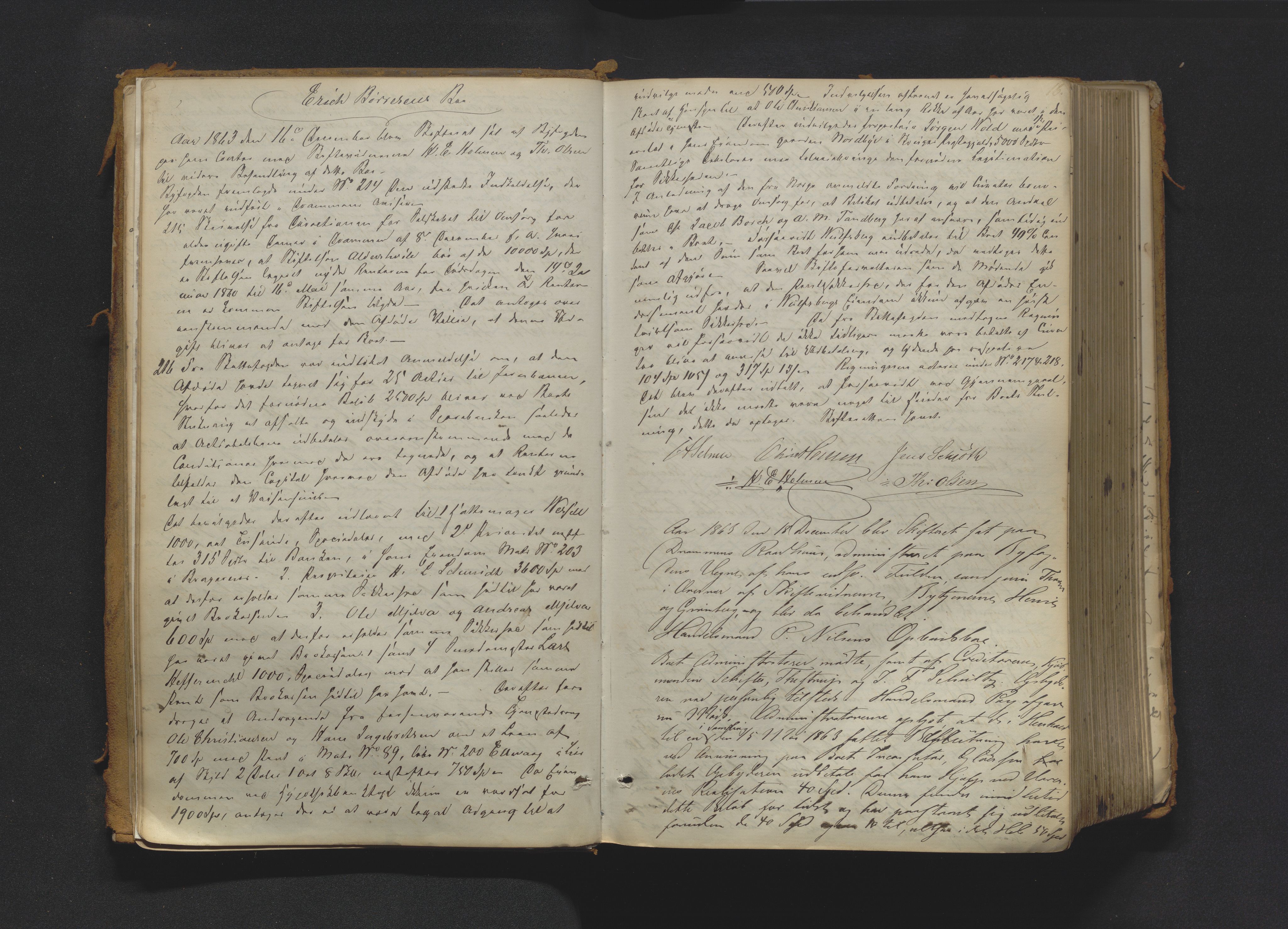 Drammen byfogd, AV/SAKO-A-222/H/Hb/Hbc/L0011: Skifteforhandlingsprotokoll., 1863-1873, p. 16