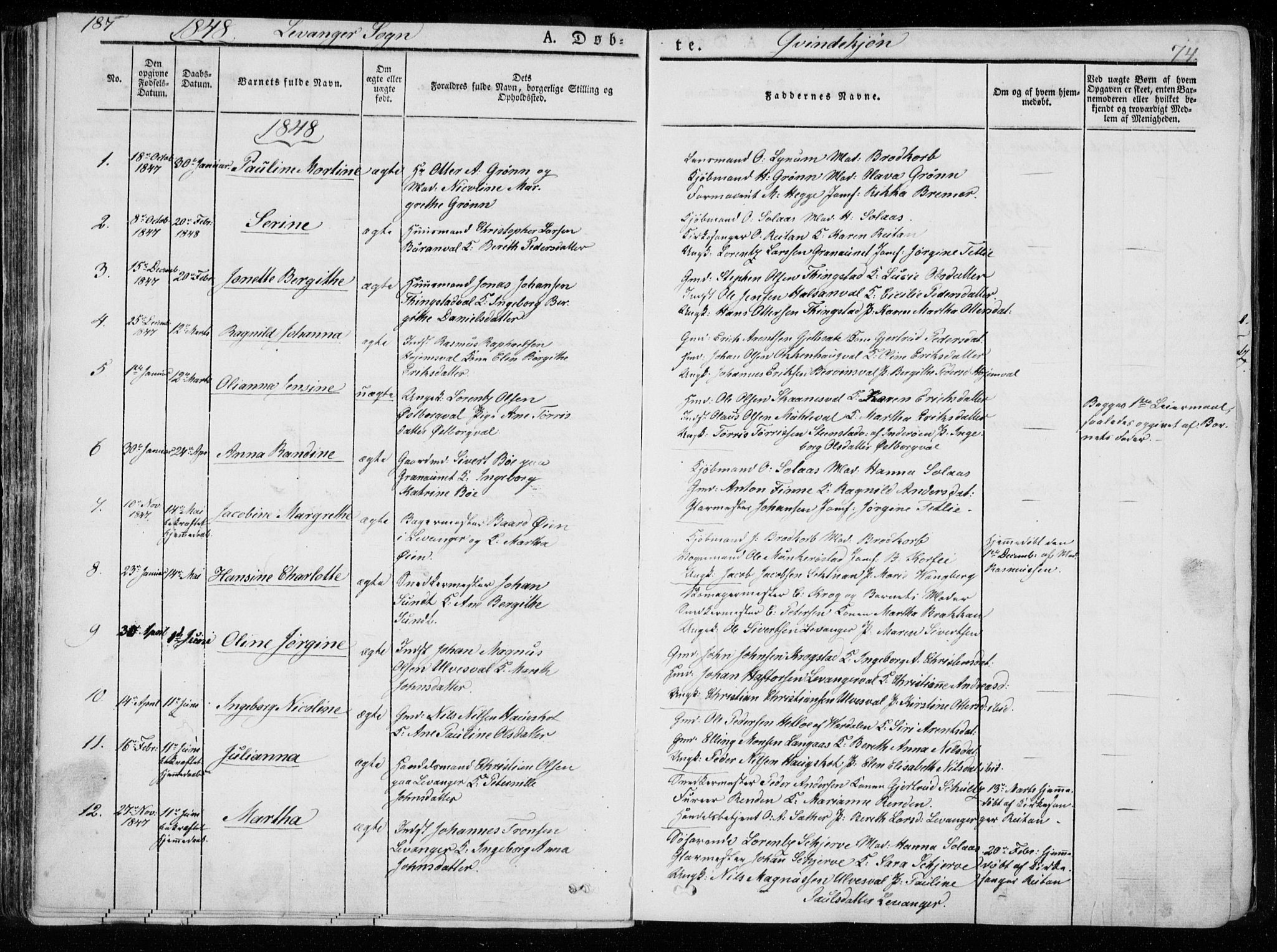 Ministerialprotokoller, klokkerbøker og fødselsregistre - Nord-Trøndelag, SAT/A-1458/720/L0183: Parish register (official) no. 720A01, 1836-1855, p. 74