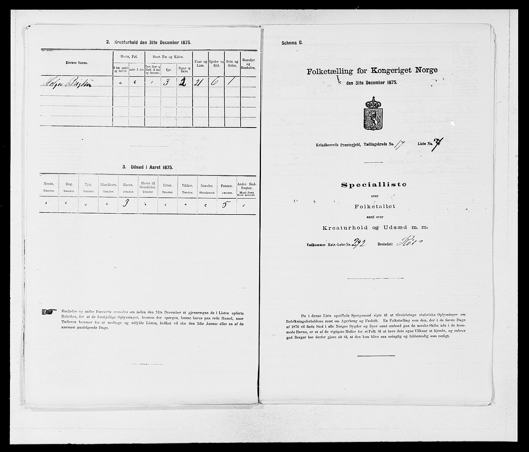 SAB, 1875 census for 1224P Kvinnherad, 1875, p. 1093