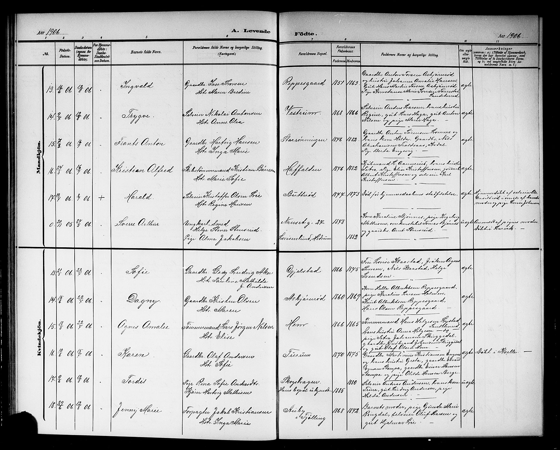Hedrum kirkebøker, AV/SAKO-A-344/G/Ga/L0004: Parish register (copy) no. I 4, 1902-1915