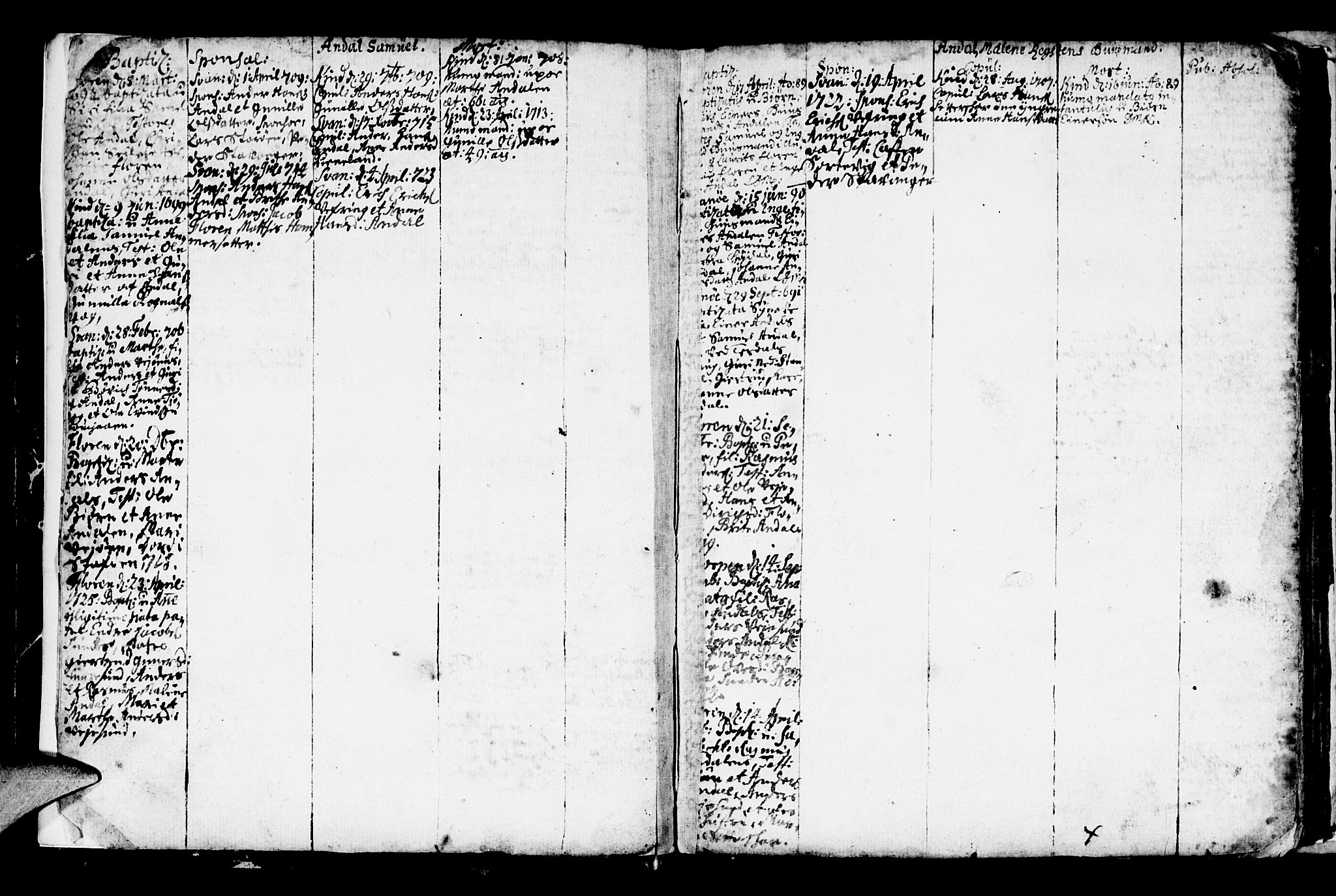 Kinn sokneprestembete, AV/SAB-A-80801/H/Haa/Haaa/L0001: Parish register (official) no. A 1, 1689-1729, p. 4