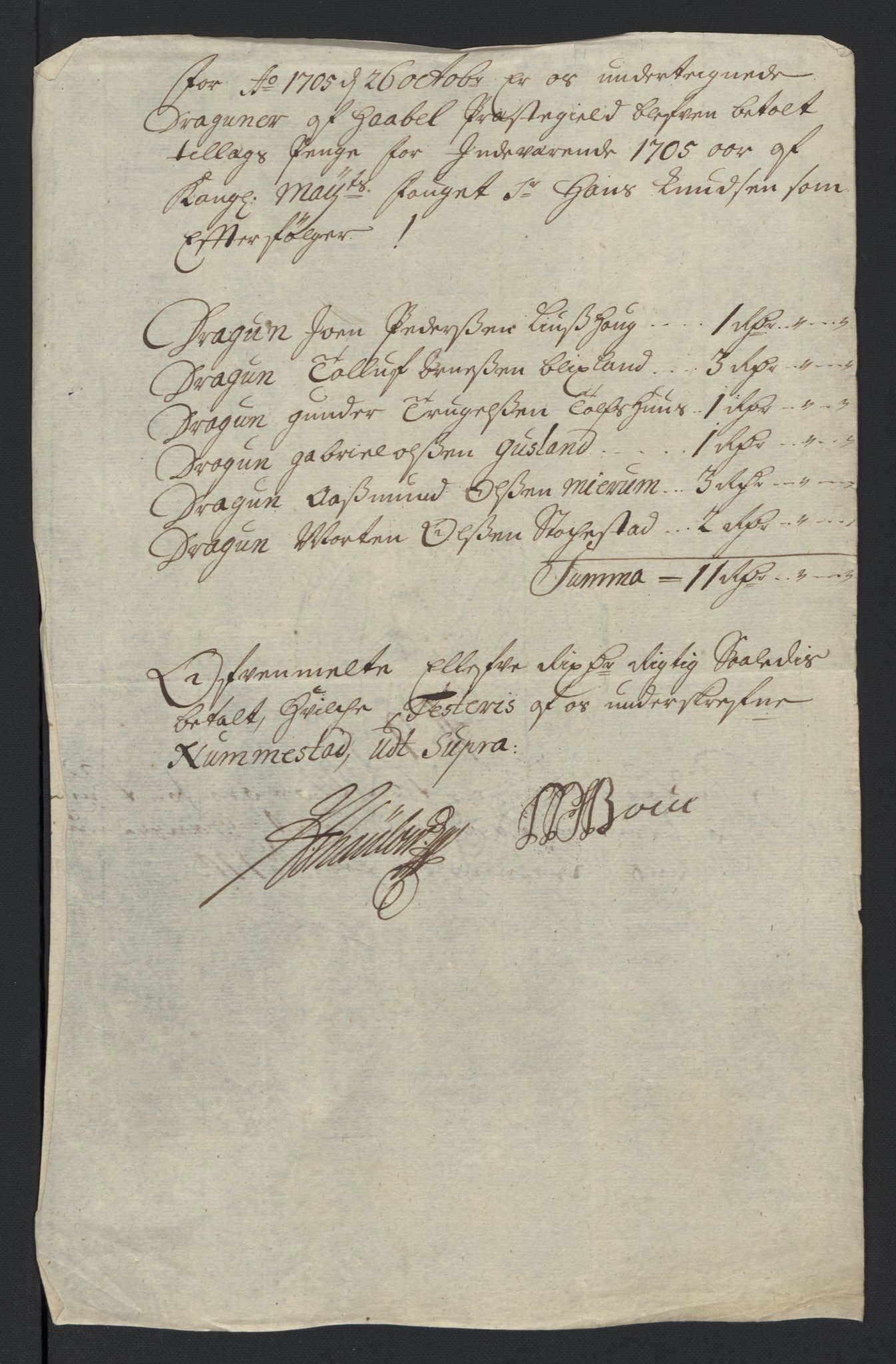 Rentekammeret inntil 1814, Reviderte regnskaper, Fogderegnskap, RA/EA-4092/R04/L0133: Fogderegnskap Moss, Onsøy, Tune, Veme og Åbygge, 1705-1706, p. 101