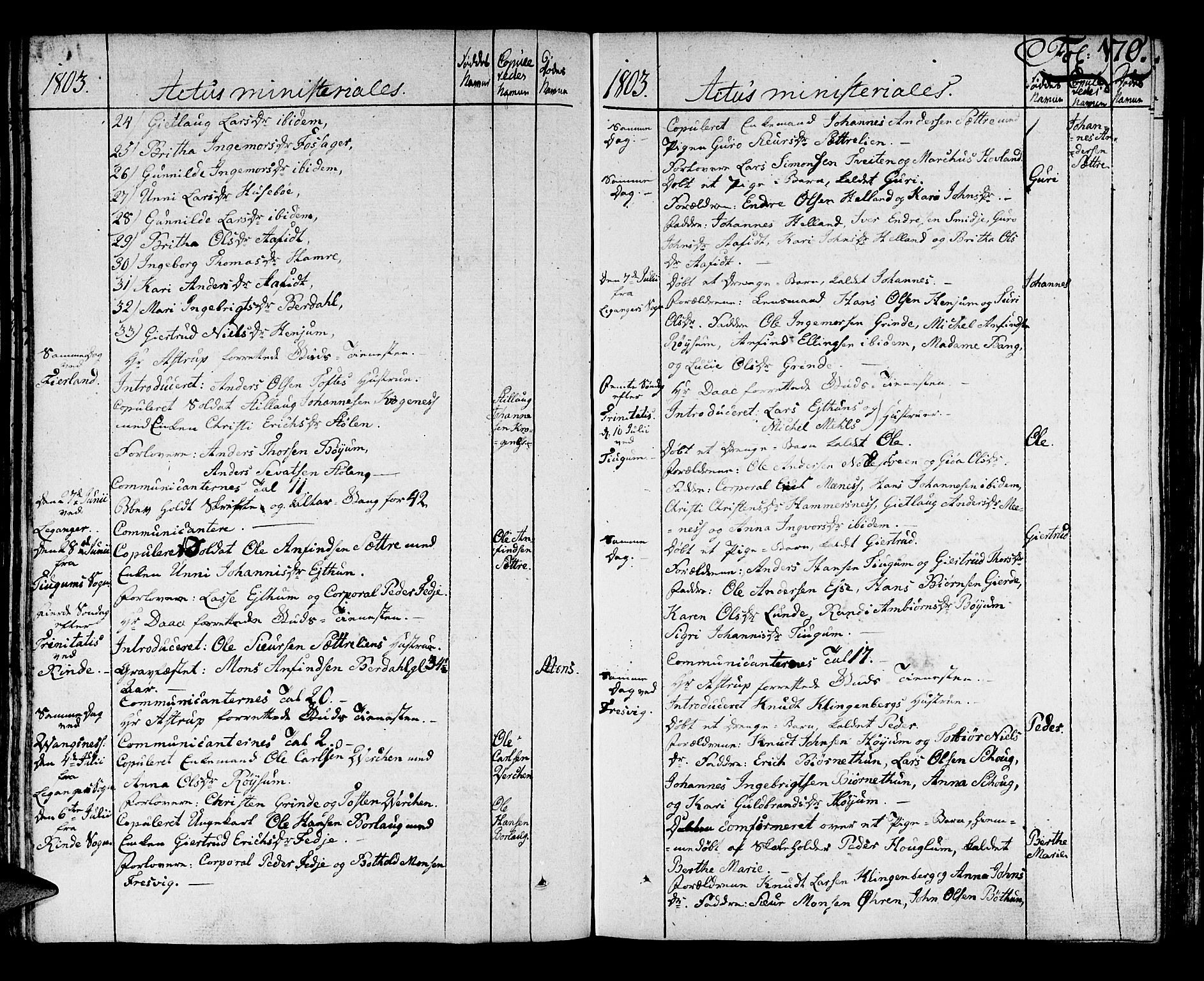 Leikanger sokneprestembete, SAB/A-81001: Parish register (official) no. A 5, 1792-1809, p. 170