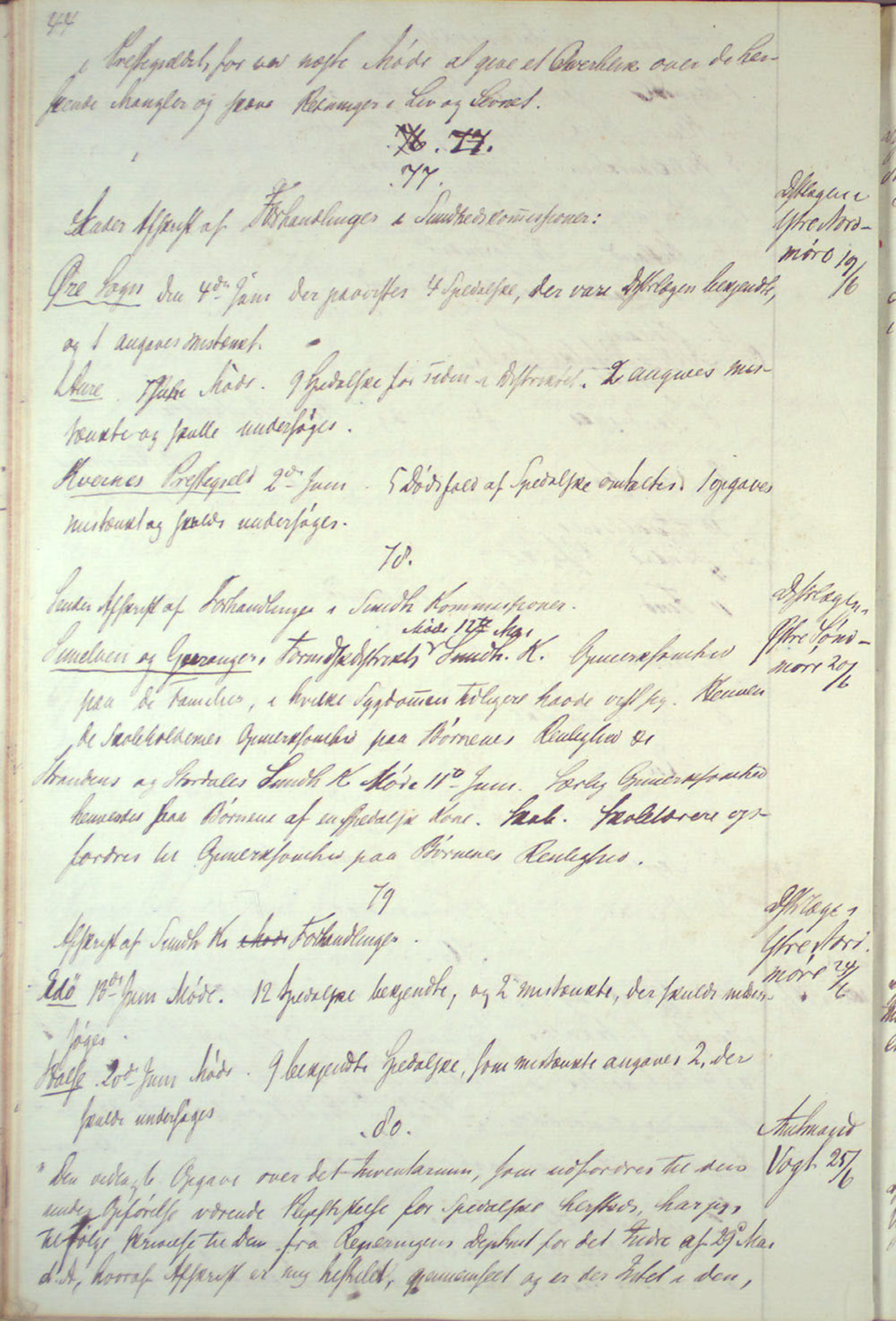 Lepraarkiver - Overlegen for den spedalske sykdom, AV/SAB-A-61001/B.c/L0001: Journal, 1854-1859, p. 44