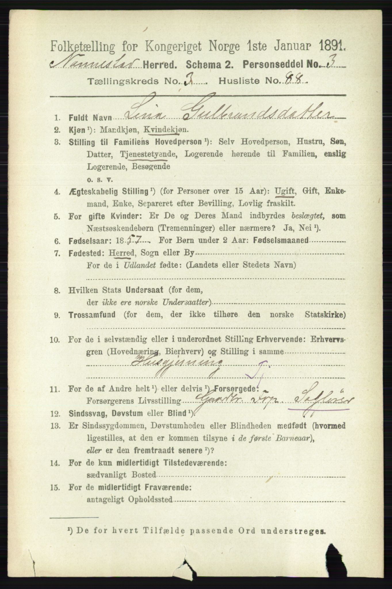 RA, 1891 census for 0238 Nannestad, 1891, p. 1973