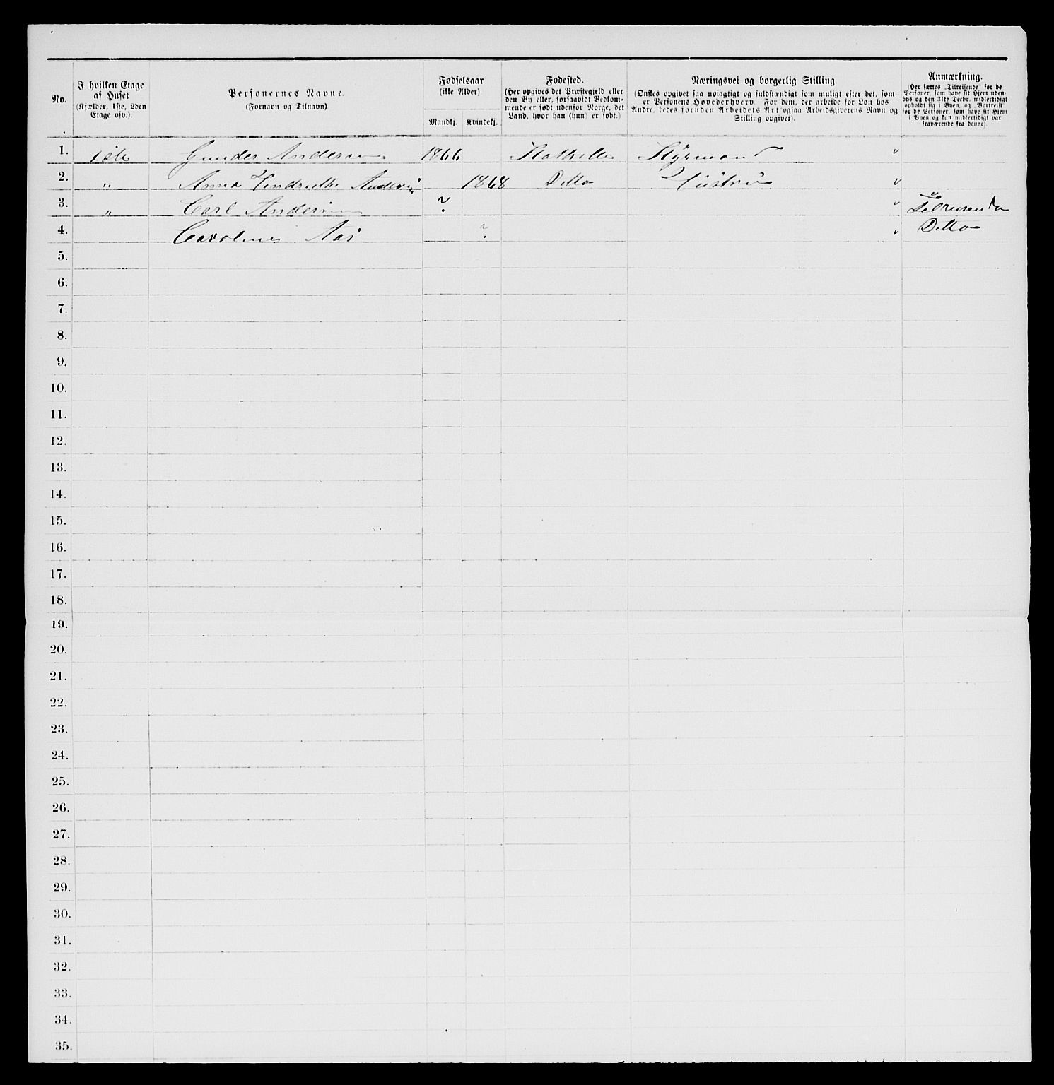 SAKO, 1885 census for 0803 Stathelle, 1885, p. 154