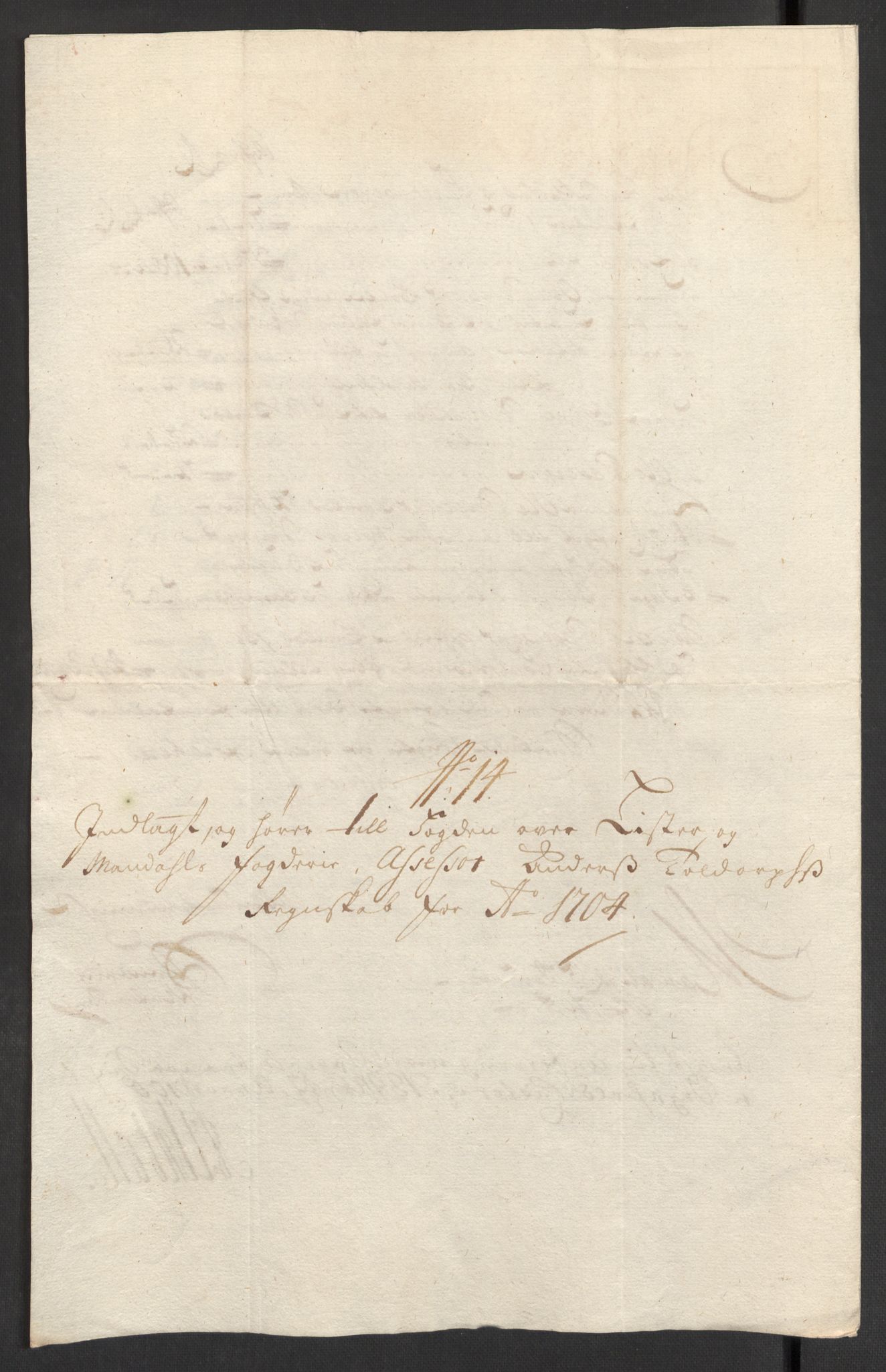 Rentekammeret inntil 1814, Reviderte regnskaper, Fogderegnskap, RA/EA-4092/R43/L2550: Fogderegnskap Lista og Mandal, 1703-1704, p. 296