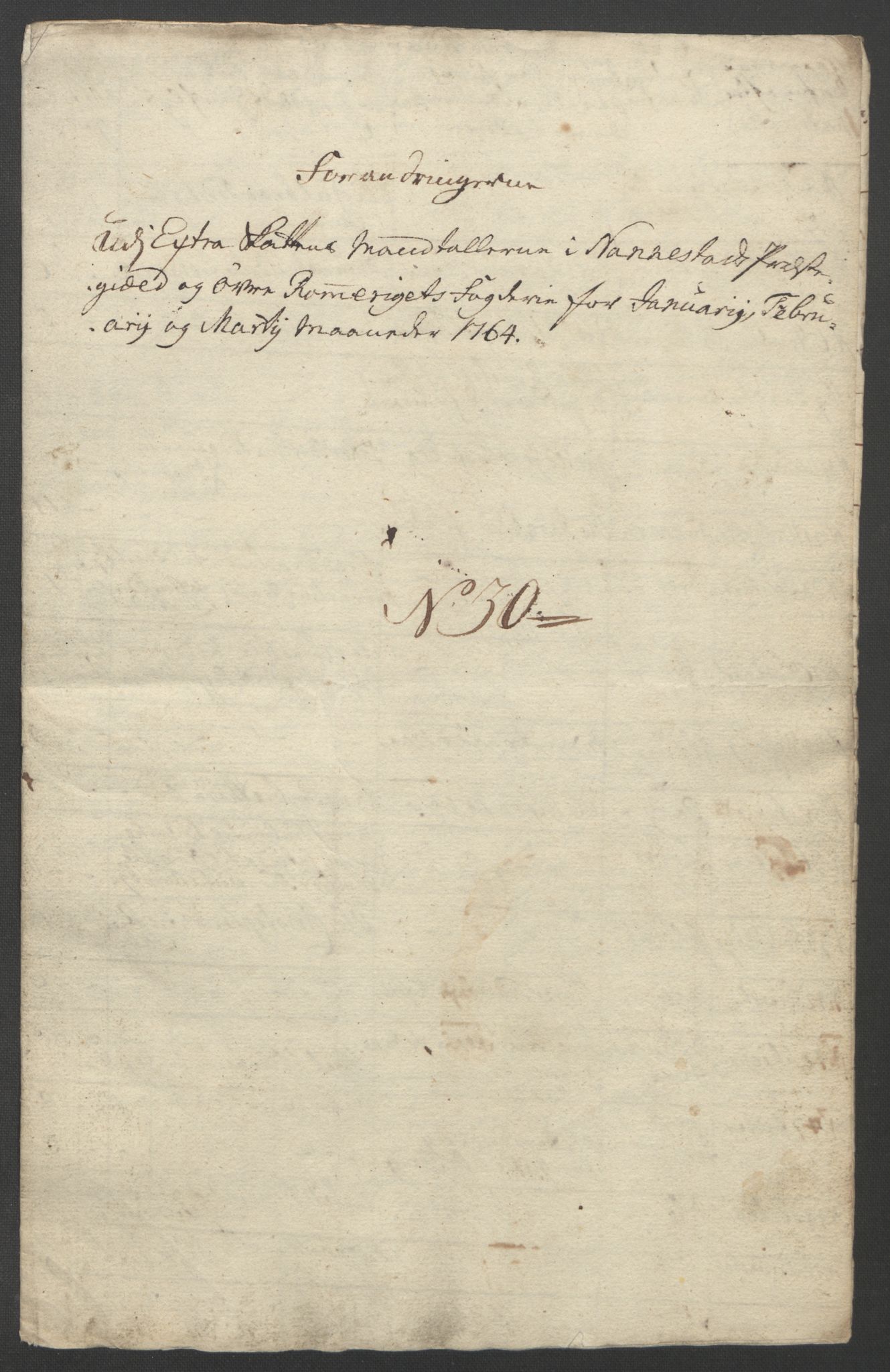 Rentekammeret inntil 1814, Reviderte regnskaper, Fogderegnskap, RA/EA-4092/R12/L0804: Ekstraskatten Øvre Romerike, 1764, p. 5