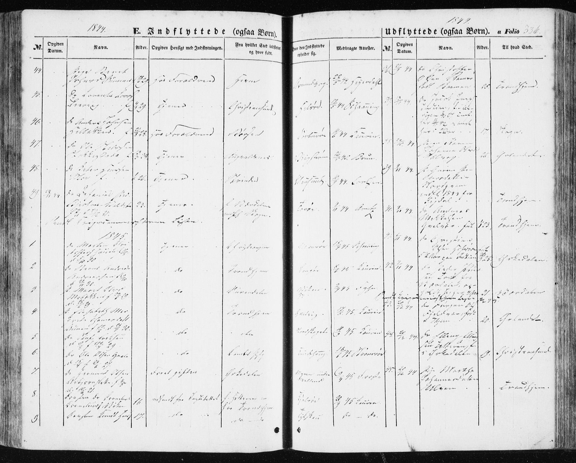Ministerialprotokoller, klokkerbøker og fødselsregistre - Sør-Trøndelag, SAT/A-1456/634/L0529: Parish register (official) no. 634A05, 1843-1851, p. 336