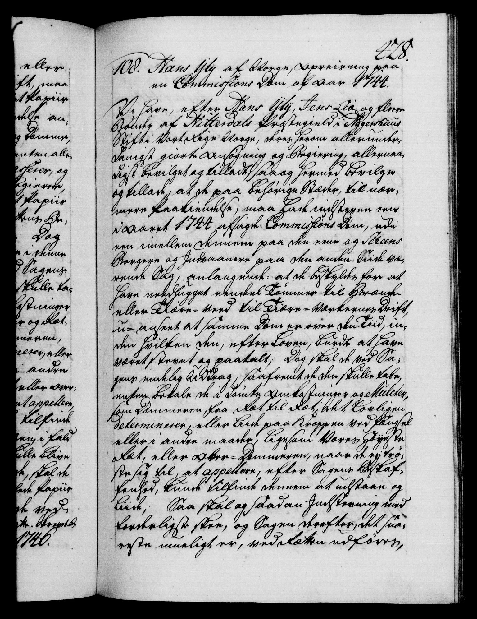 Danske Kanselli 1572-1799, AV/RA-EA-3023/F/Fc/Fca/Fcaa/L0034: Norske registre, 1745-1746, p. 428a