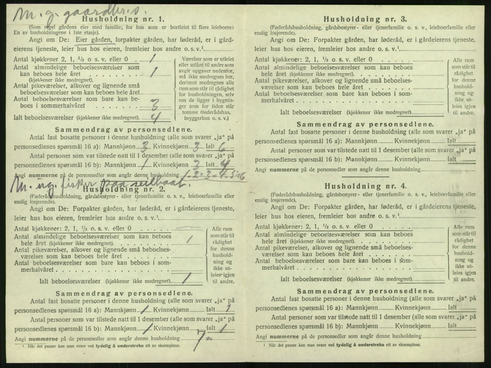 SAT, 1920 census for Tjøtta, 1920, p. 176