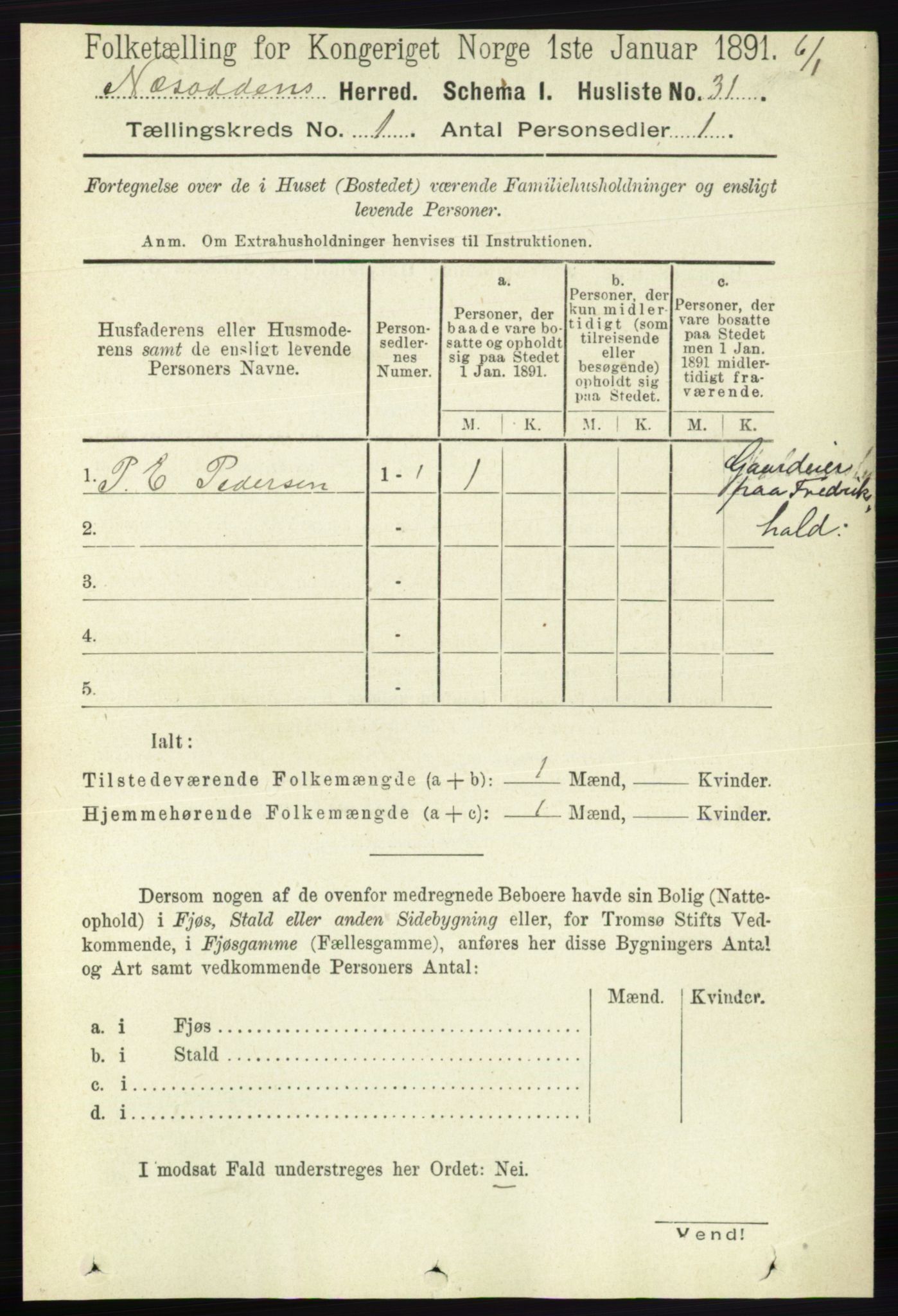 RA, 1891 census for 0216 Nesodden, 1891, p. 47