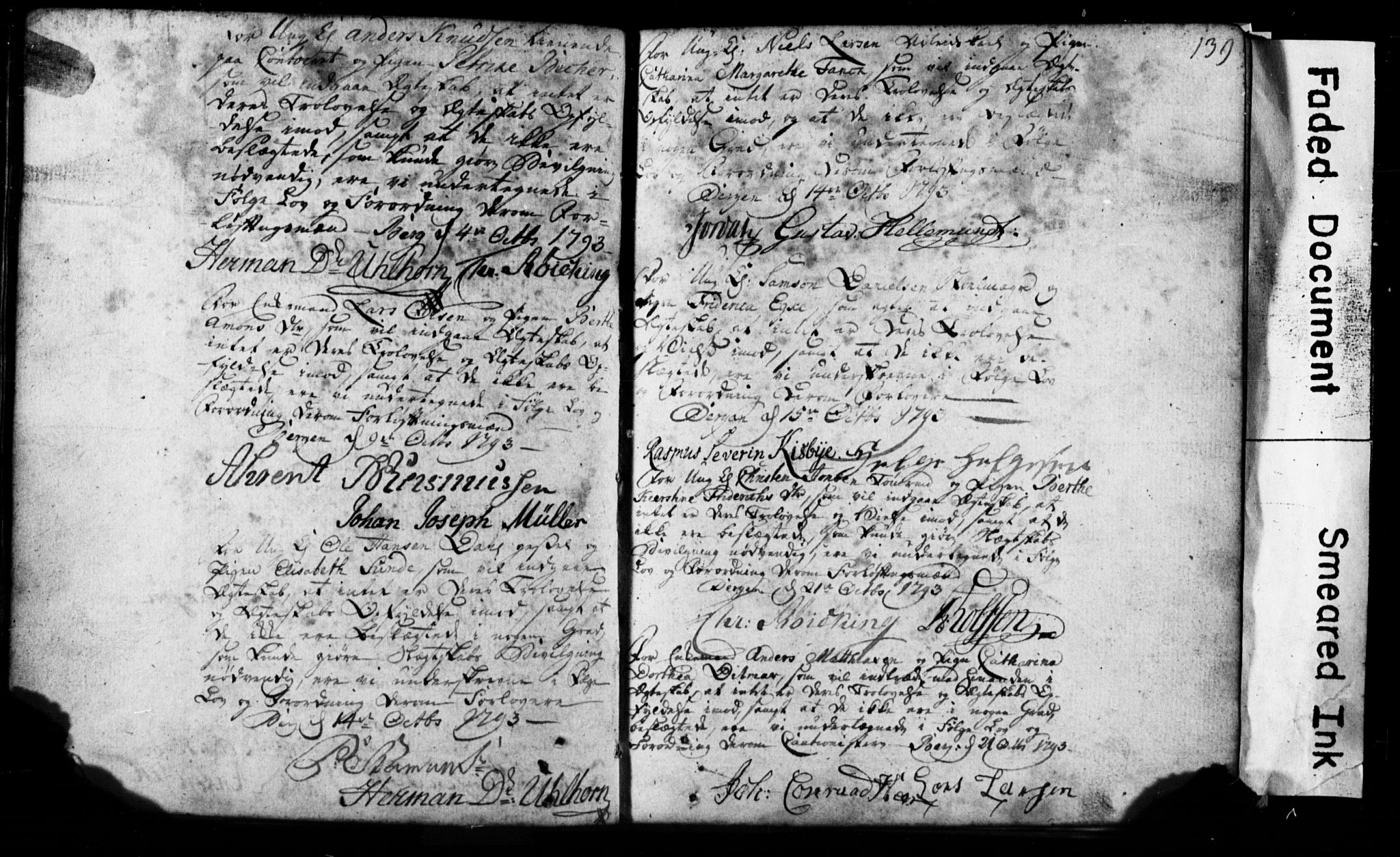 Korskirken sokneprestembete, SAB/A-76101: Best man's statements no. II.5.1, 1776-1816, p. 139