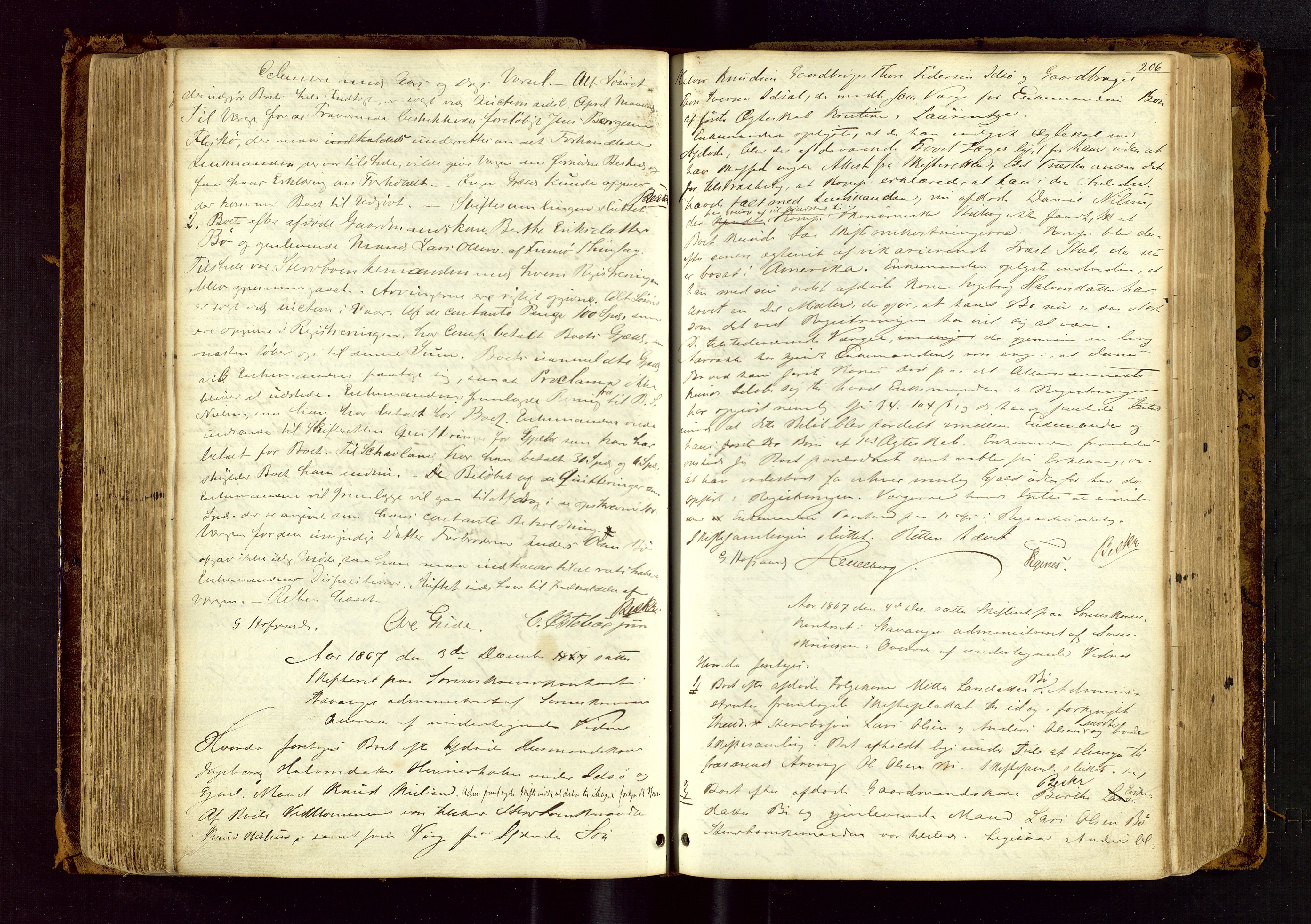 Ryfylke tingrett, AV/SAST-A-100055/001/IV/IVF/L0010: Skifteforhandlingsprotokoll C1 Strand og Finnøy, 1856-1883, p. 206