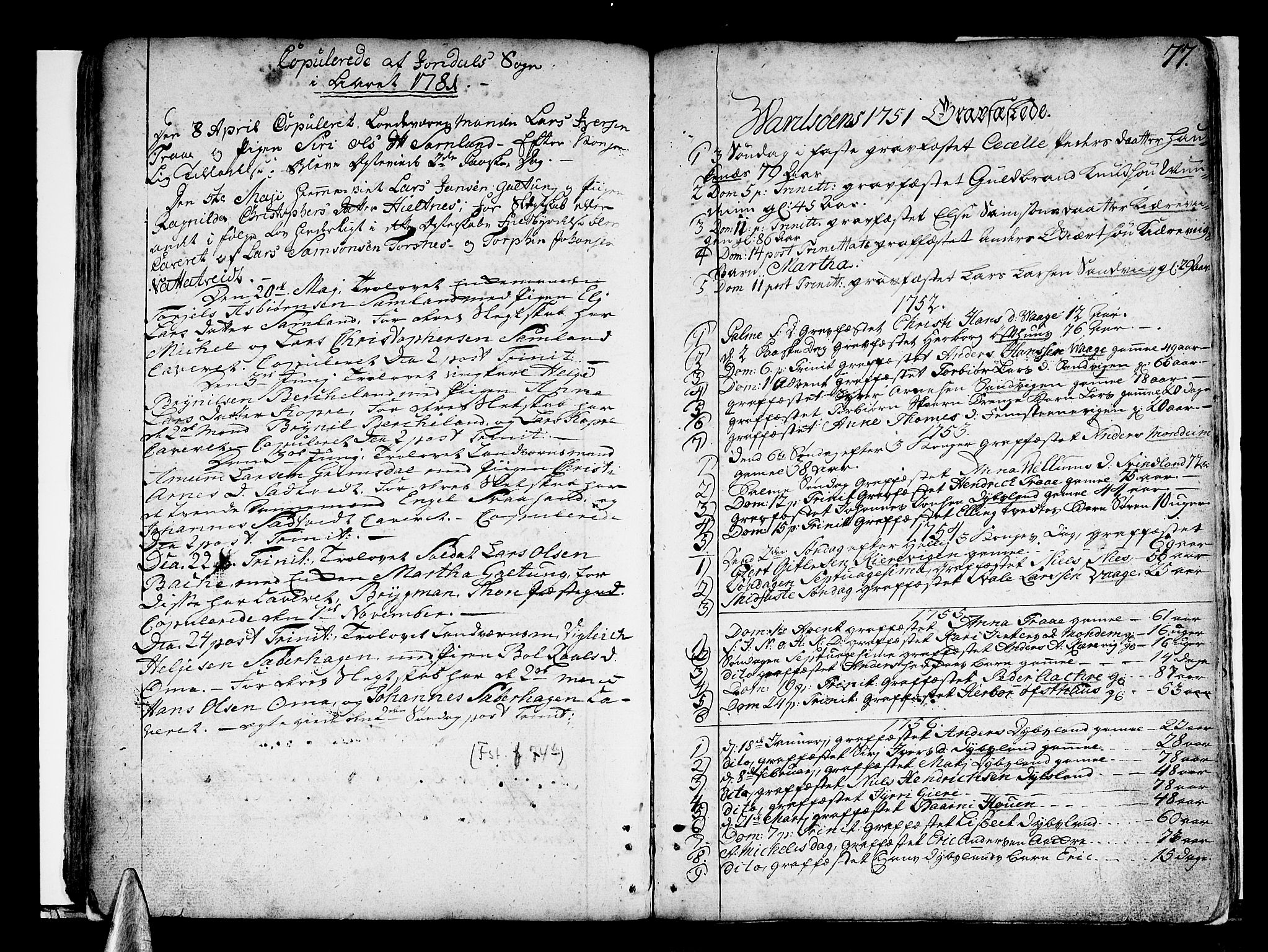 Strandebarm sokneprestembete, SAB/A-78401/H/Haa: Parish register (official) no. A 3 /3, 1751-1787, p. 77