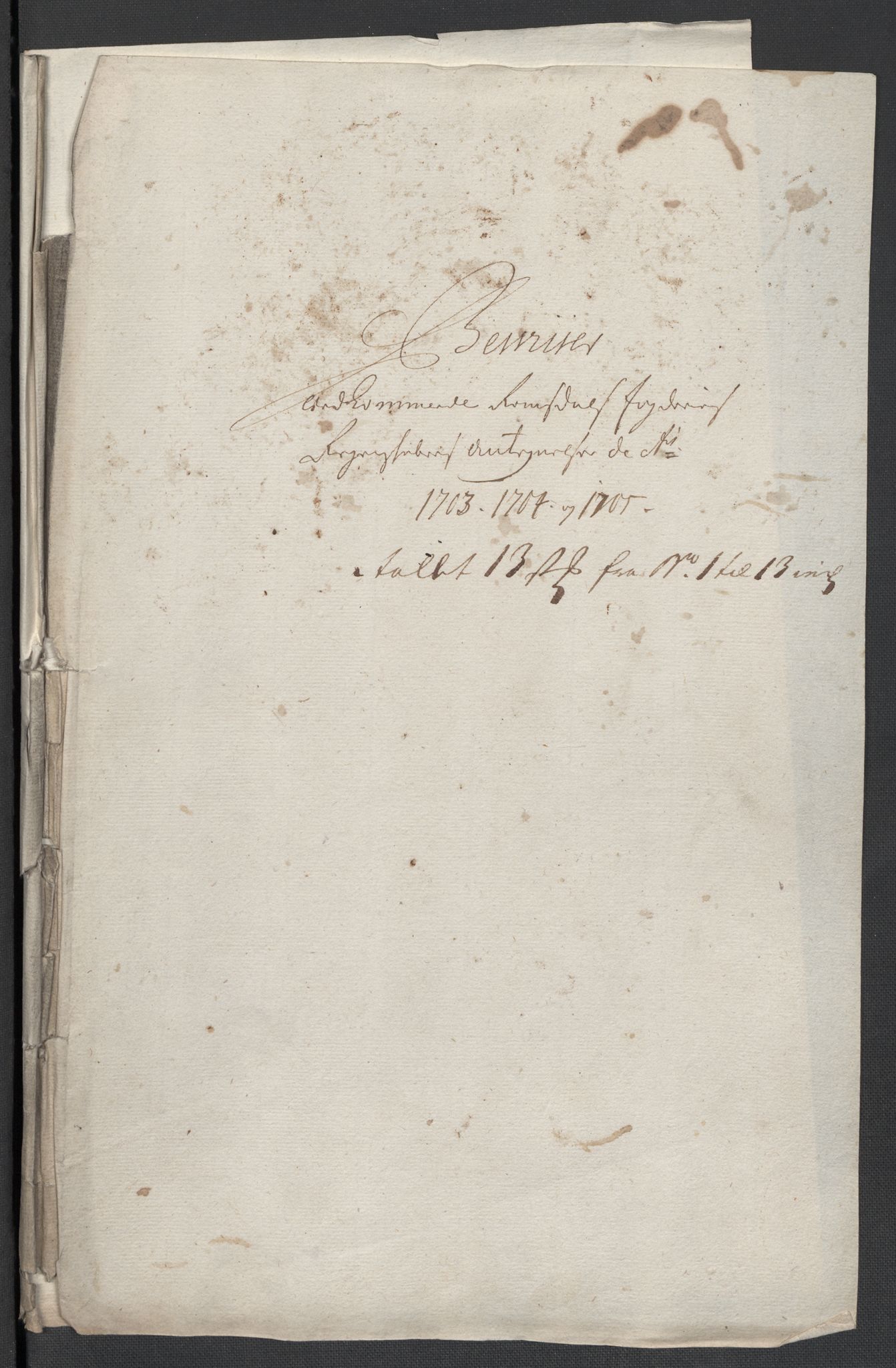 Rentekammeret inntil 1814, Reviderte regnskaper, Fogderegnskap, RA/EA-4092/R55/L3656: Fogderegnskap Romsdal, 1703-1705, p. 522