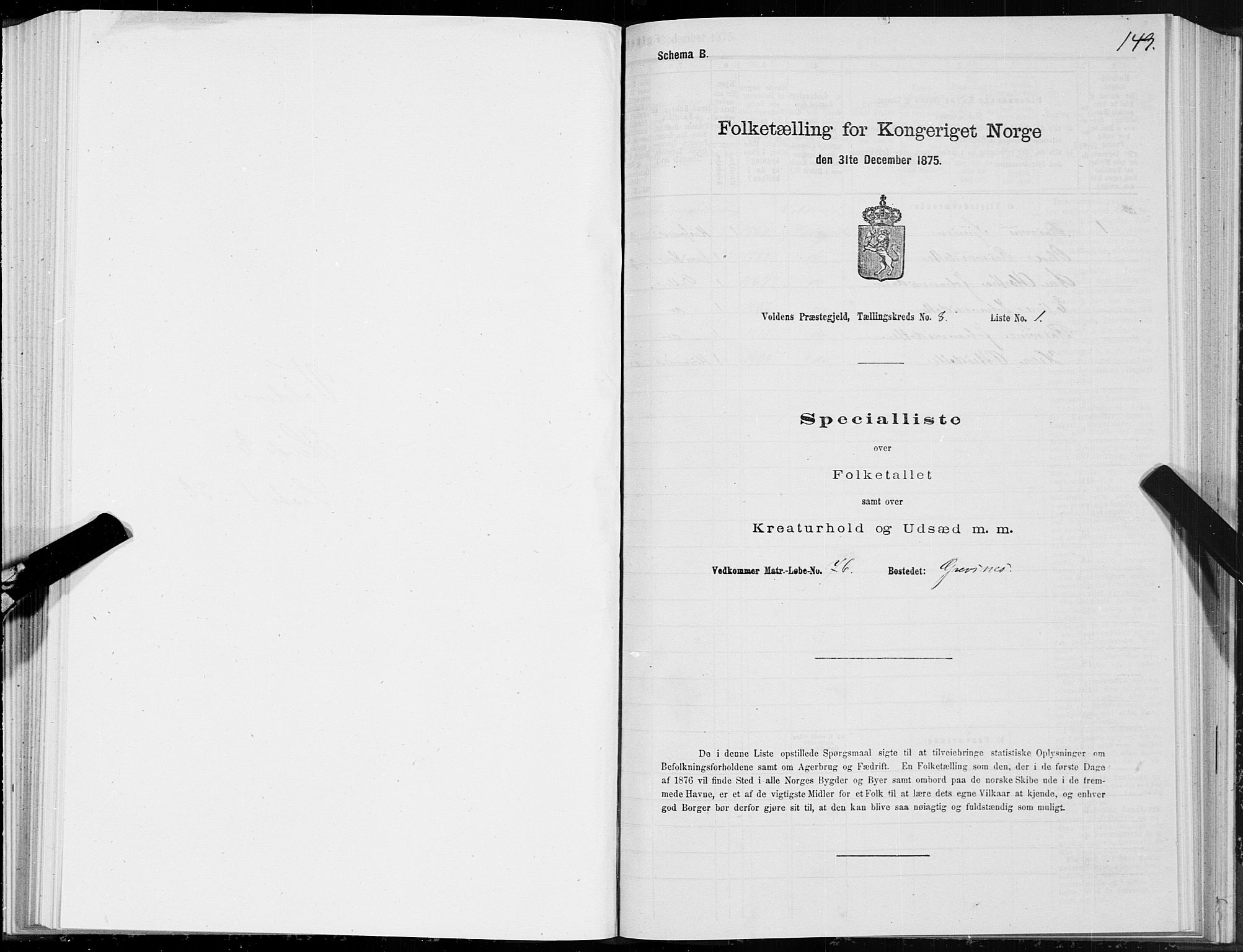 SAT, 1875 census for 1519P Volda, 1875, p. 5149