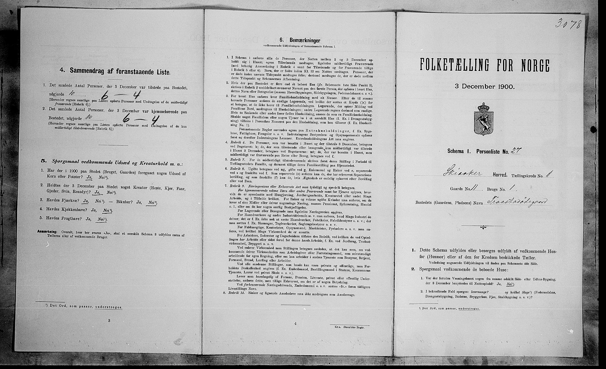 SAH, 1900 census for Skjåk, 1900, p. 88