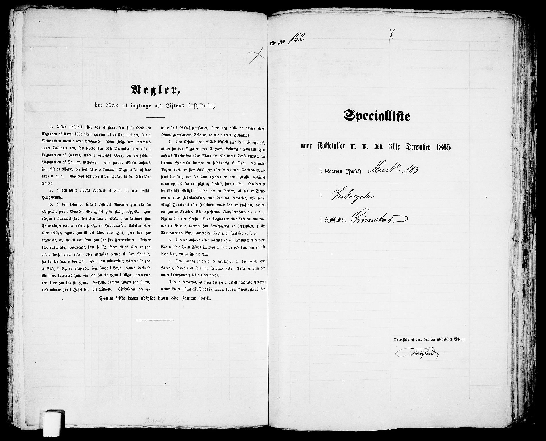 RA, 1865 census for Fjære/Grimstad, 1865, p. 330