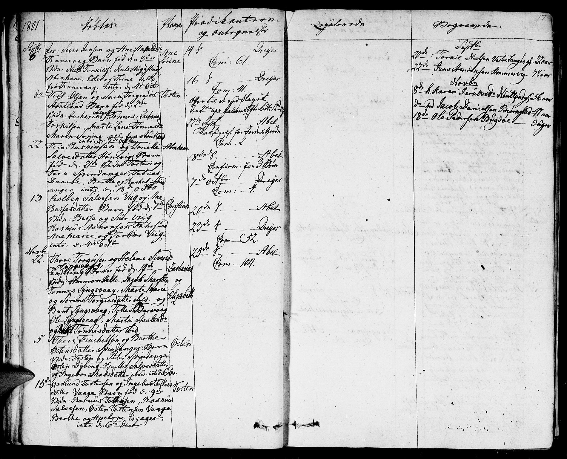 Herad sokneprestkontor, AV/SAK-1111-0018/F/Fa/Fab/L0001: Parish register (official) no. A 1, 1797-1839, p. 17