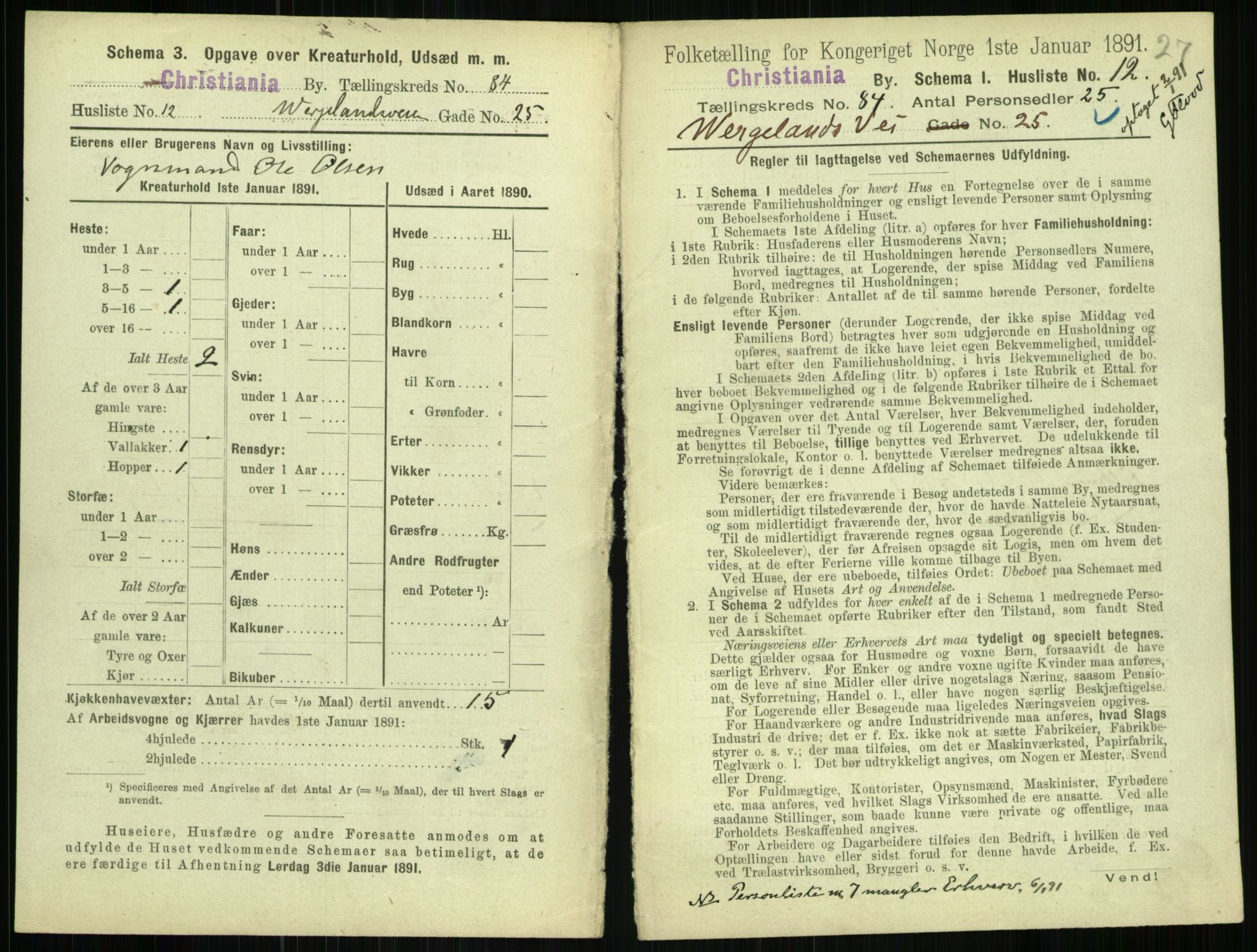 RA, 1891 census for 0301 Kristiania, 1891, p. 42463