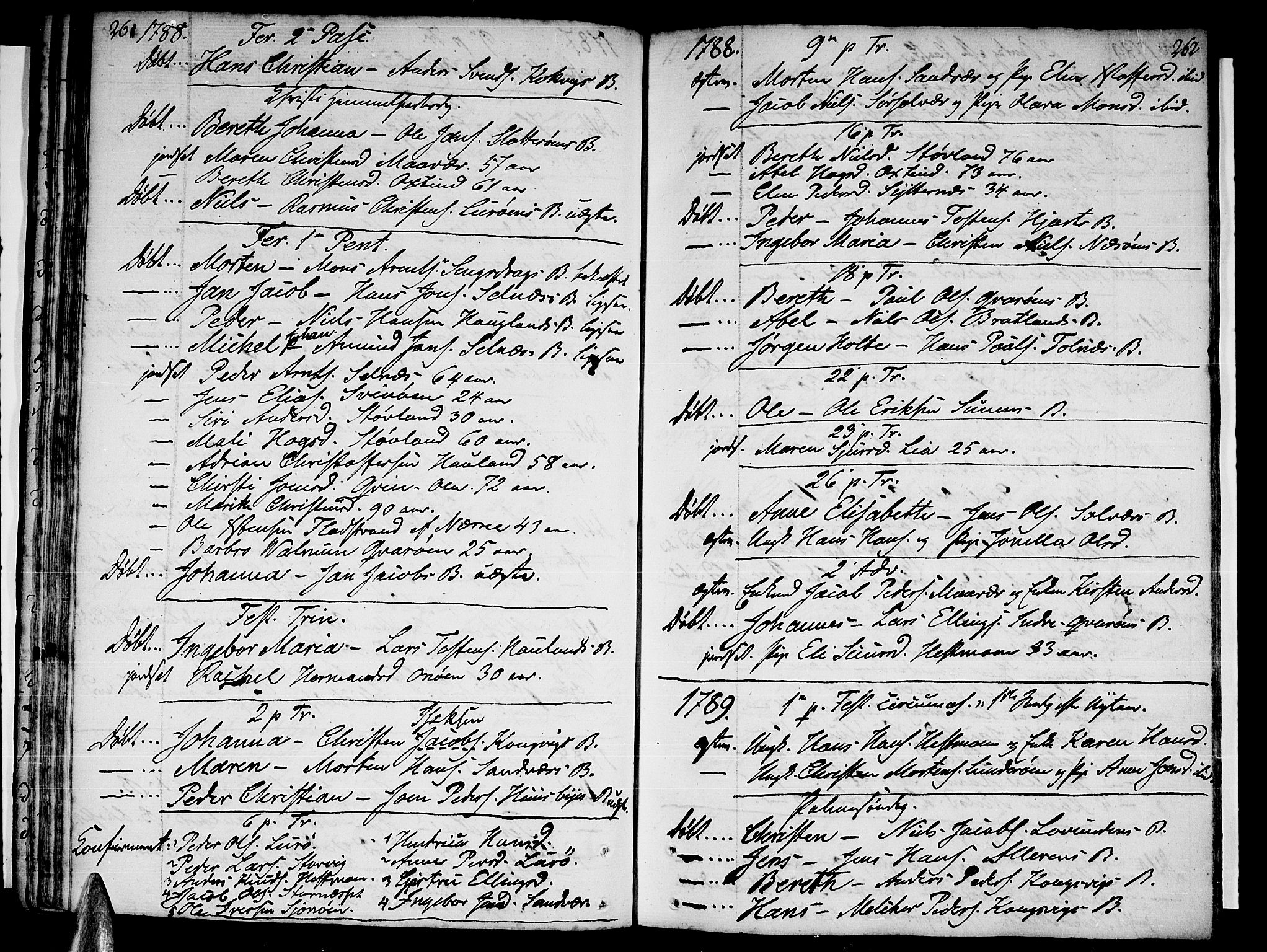 Ministerialprotokoller, klokkerbøker og fødselsregistre - Nordland, SAT/A-1459/839/L0563: Parish register (official) no. 839A01 /1, 1767-1824, p. 261-262