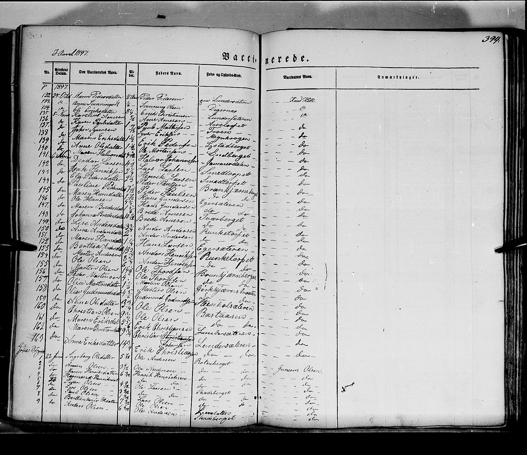 Grue prestekontor, AV/SAH-PREST-036/H/Ha/Haa/L0008: Parish register (official) no. 8, 1847-1858, p. 394