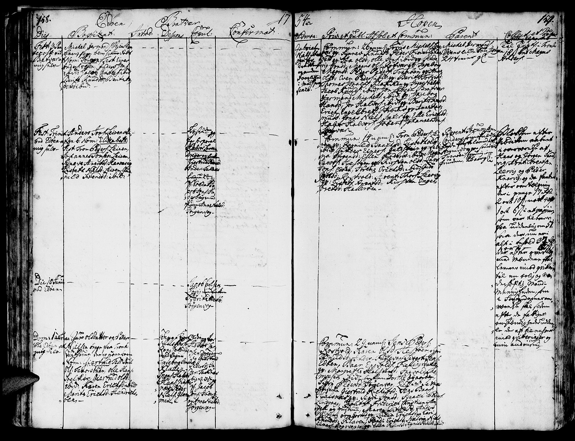 Ministerialprotokoller, klokkerbøker og fødselsregistre - Møre og Romsdal, AV/SAT-A-1454/581/L0931: Parish register (official) no. 581A01, 1751-1765, p. 158-159