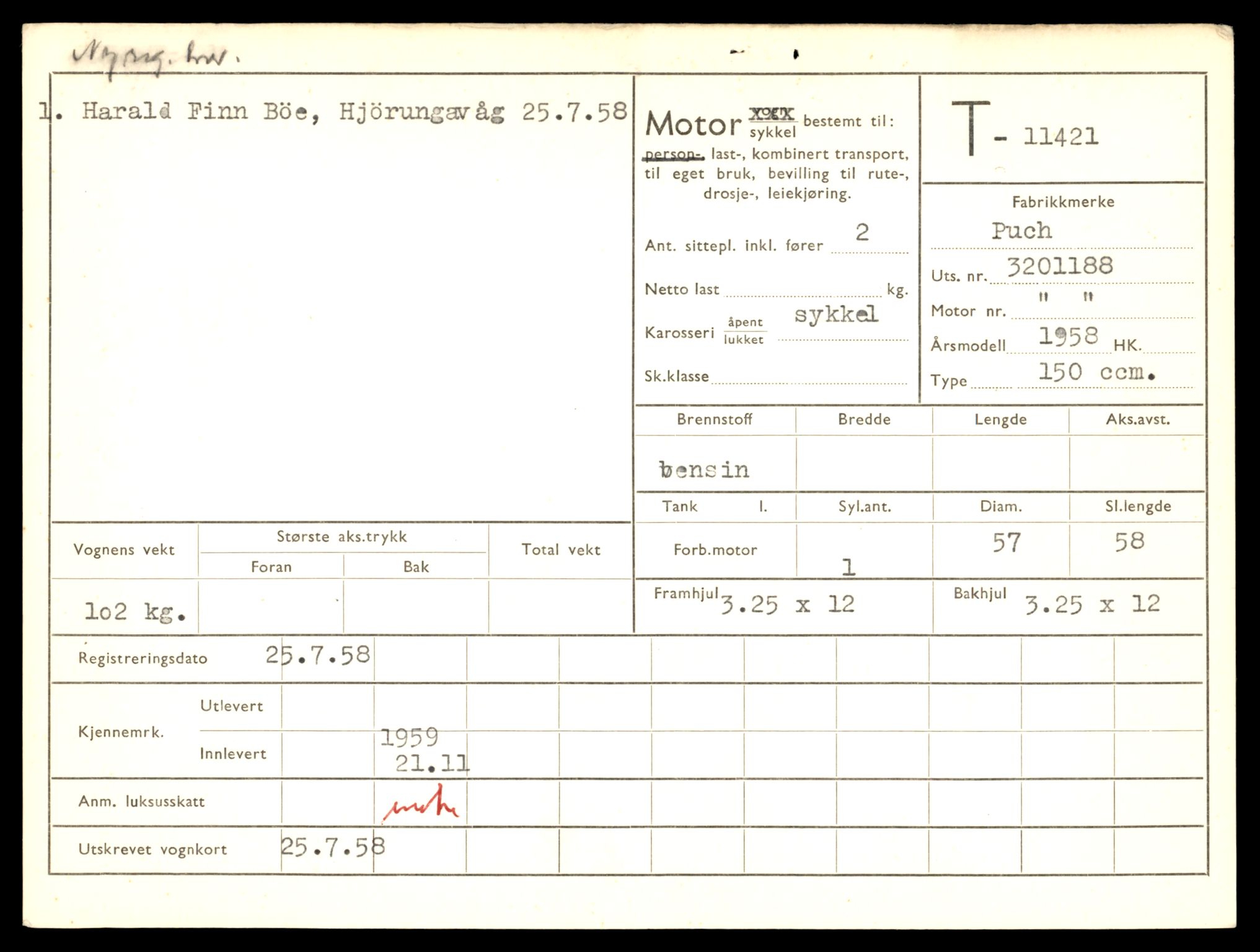 Møre og Romsdal vegkontor - Ålesund trafikkstasjon, SAT/A-4099/F/Fe/L0028: Registreringskort for kjøretøy T 11290 - T 11429, 1927-1998, p. 2973