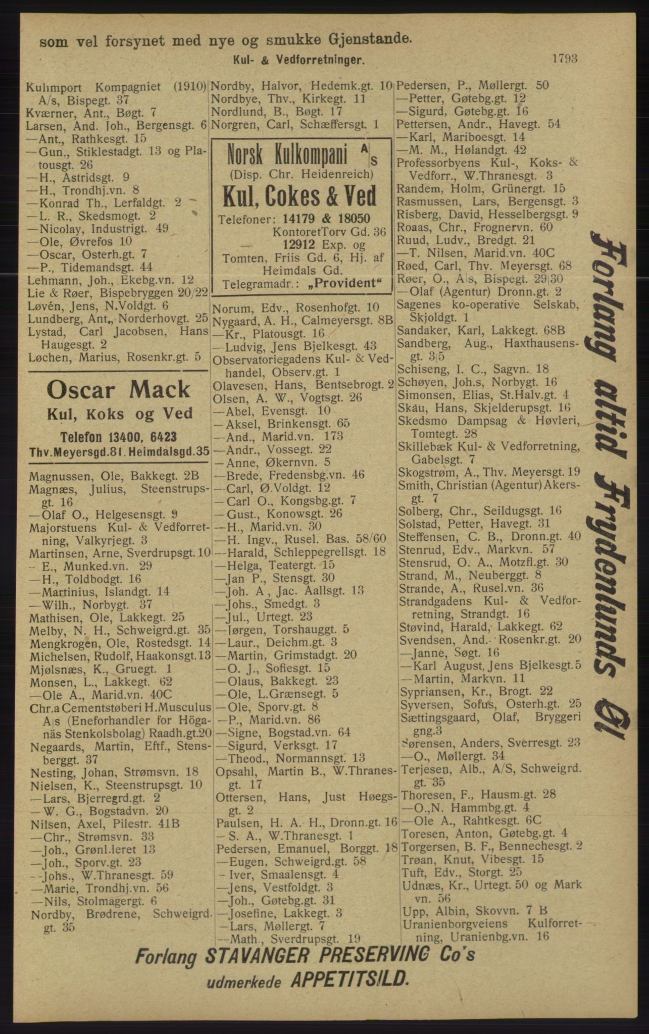 Kristiania/Oslo adressebok, PUBL/-, 1913, p. 1749