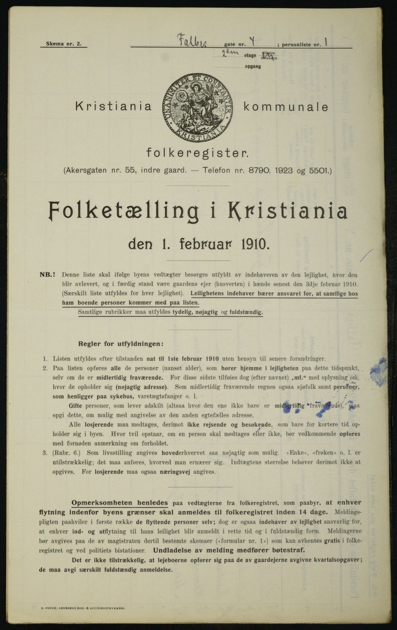 OBA, Municipal Census 1910 for Kristiania, 1910, p. 21794