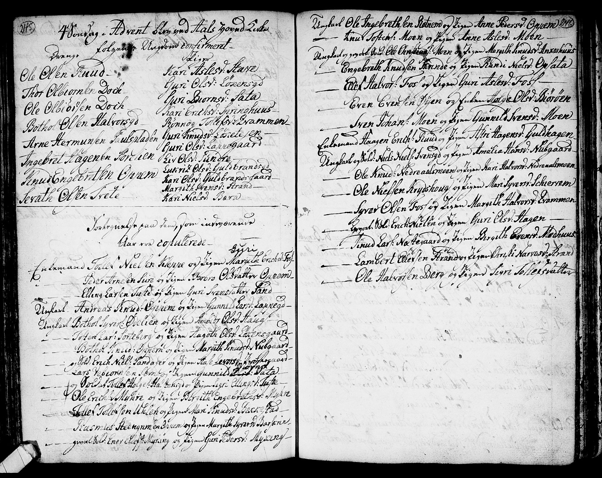 Ål kirkebøker, SAKO/A-249/F/Fa/L0002: Parish register (official) no. I 2, 1771-1806, p. 245-246