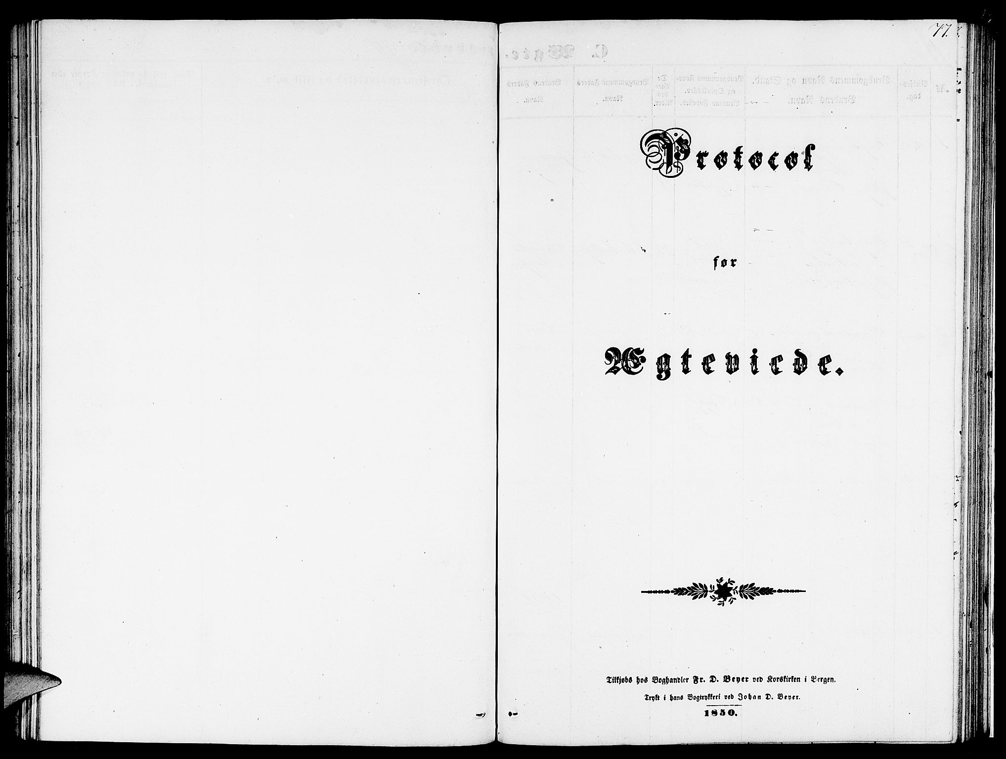 Gaular sokneprestembete, AV/SAB-A-80001/H/Hab: Parish register (copy) no. C 1, 1853-1877, p. 77