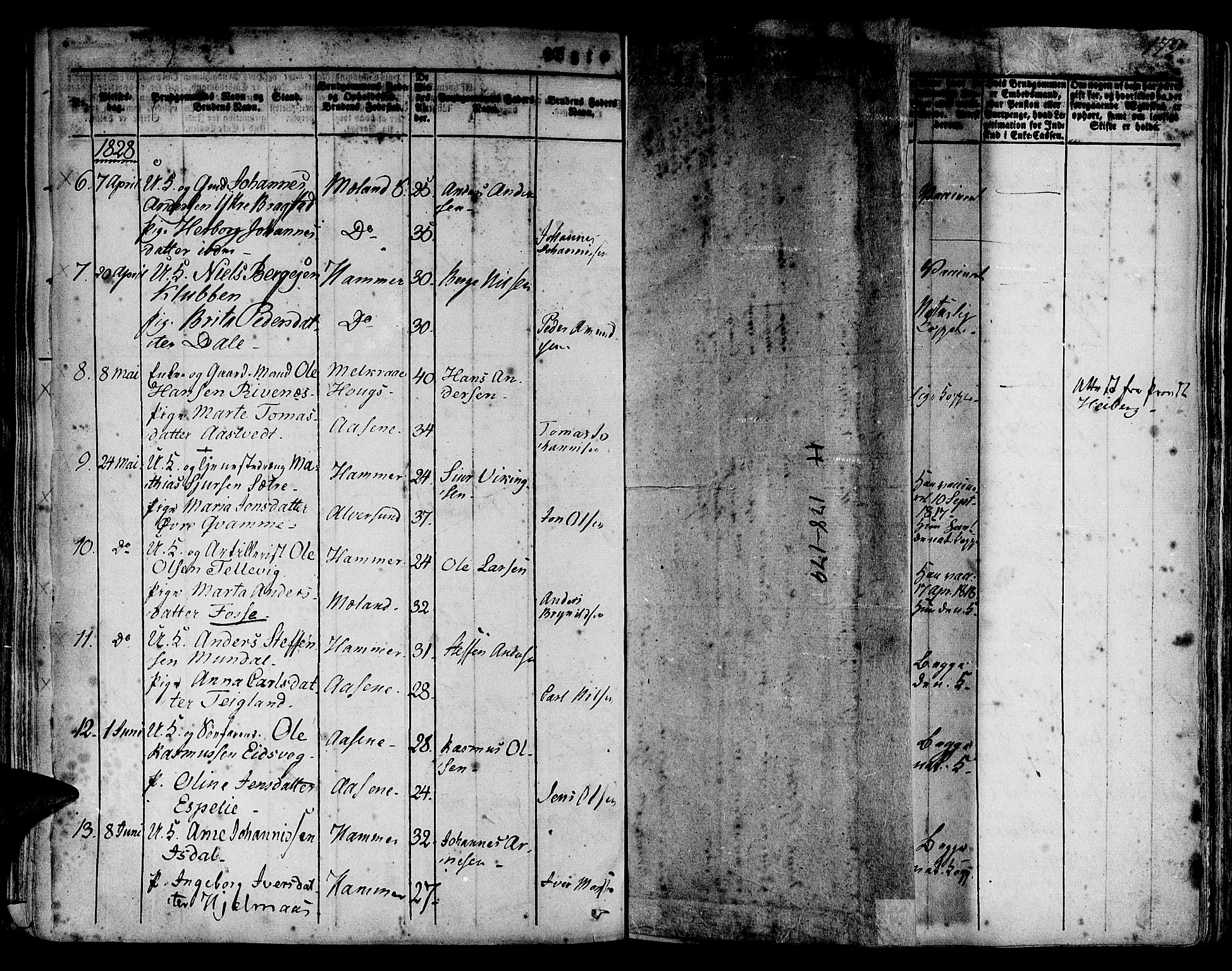 Hamre sokneprestembete, AV/SAB-A-75501/H/Ha/Haa/Haaa/L0011: Parish register (official) no. A 11, 1826-1834, p. 179