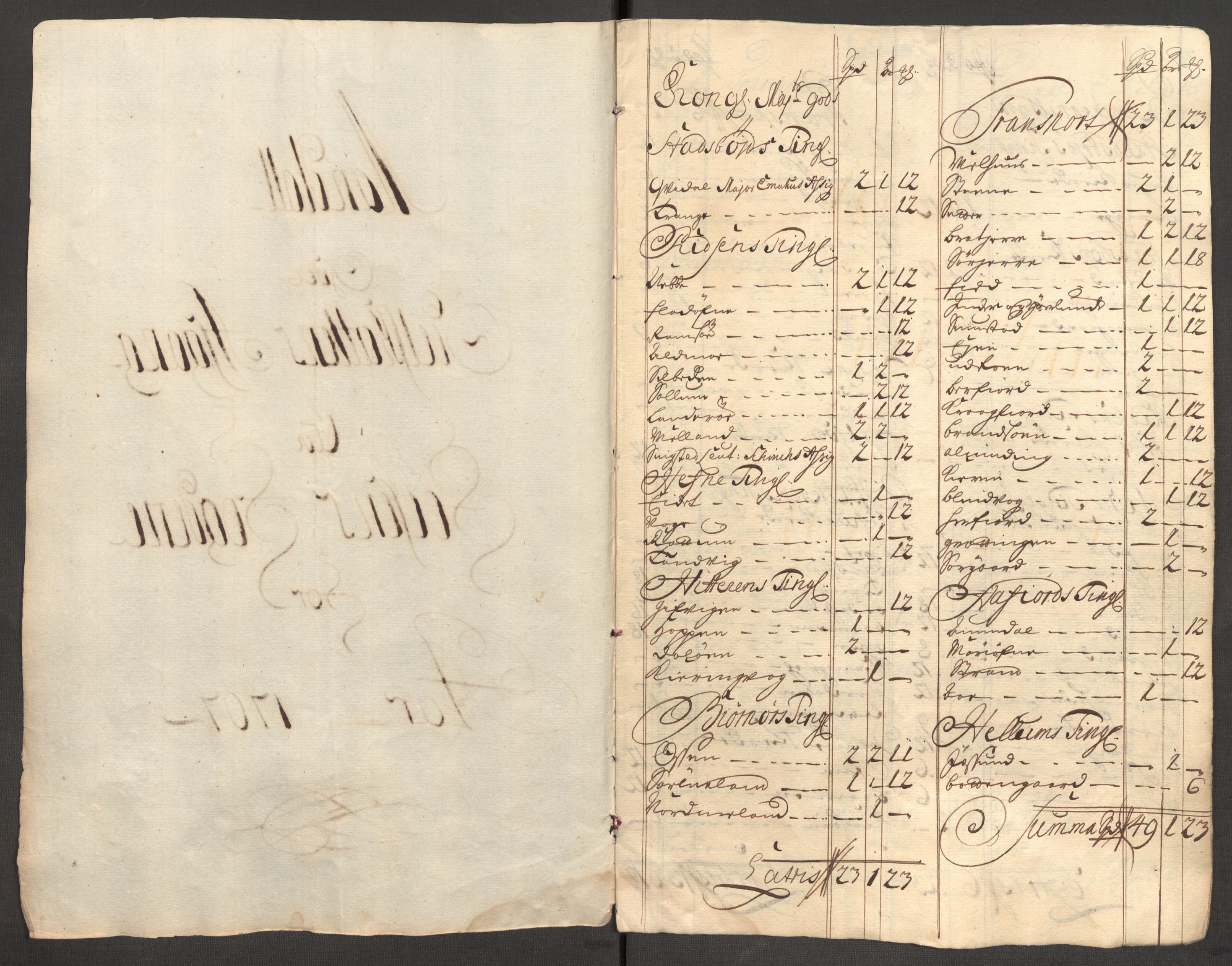 Rentekammeret inntil 1814, Reviderte regnskaper, Fogderegnskap, RA/EA-4092/R57/L3857: Fogderegnskap Fosen, 1706-1707, p. 439