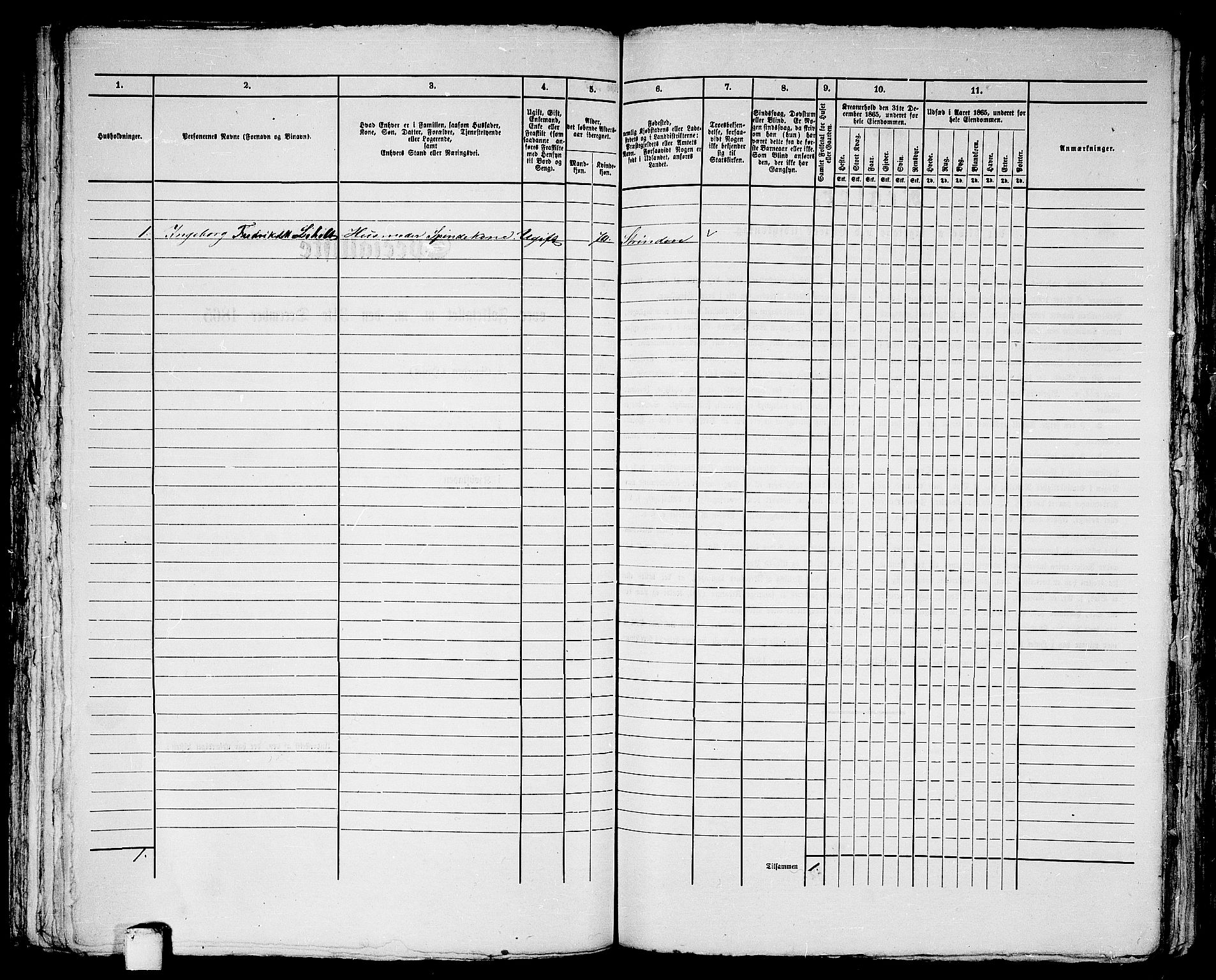 RA, 1865 census for Trondheim, 1865, p. 2892