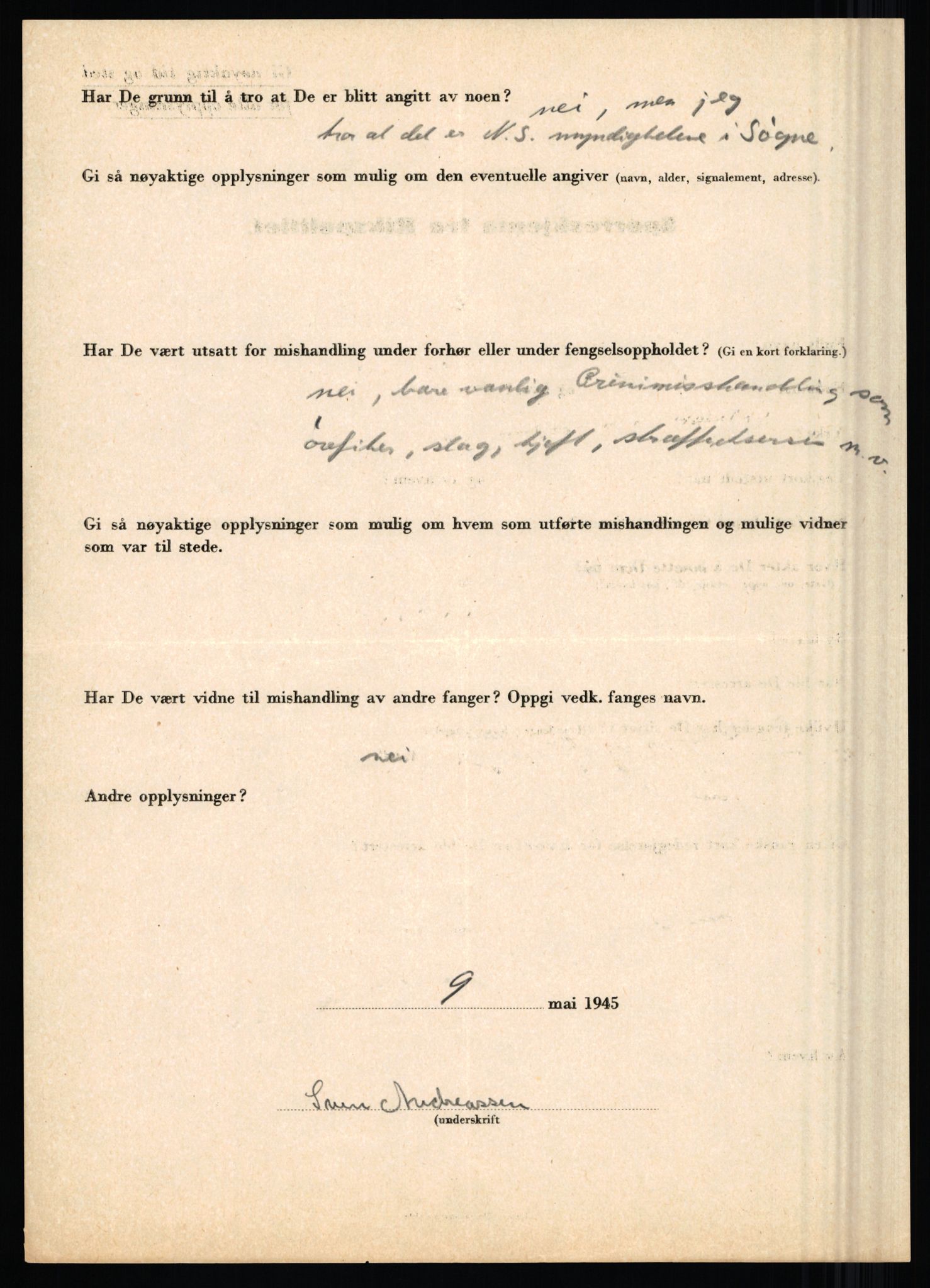 Rikspolitisjefen, AV/RA-S-1560/L/L0001: Abelseth, Rudolf - Berentsen, Odd, 1940-1945, p. 676