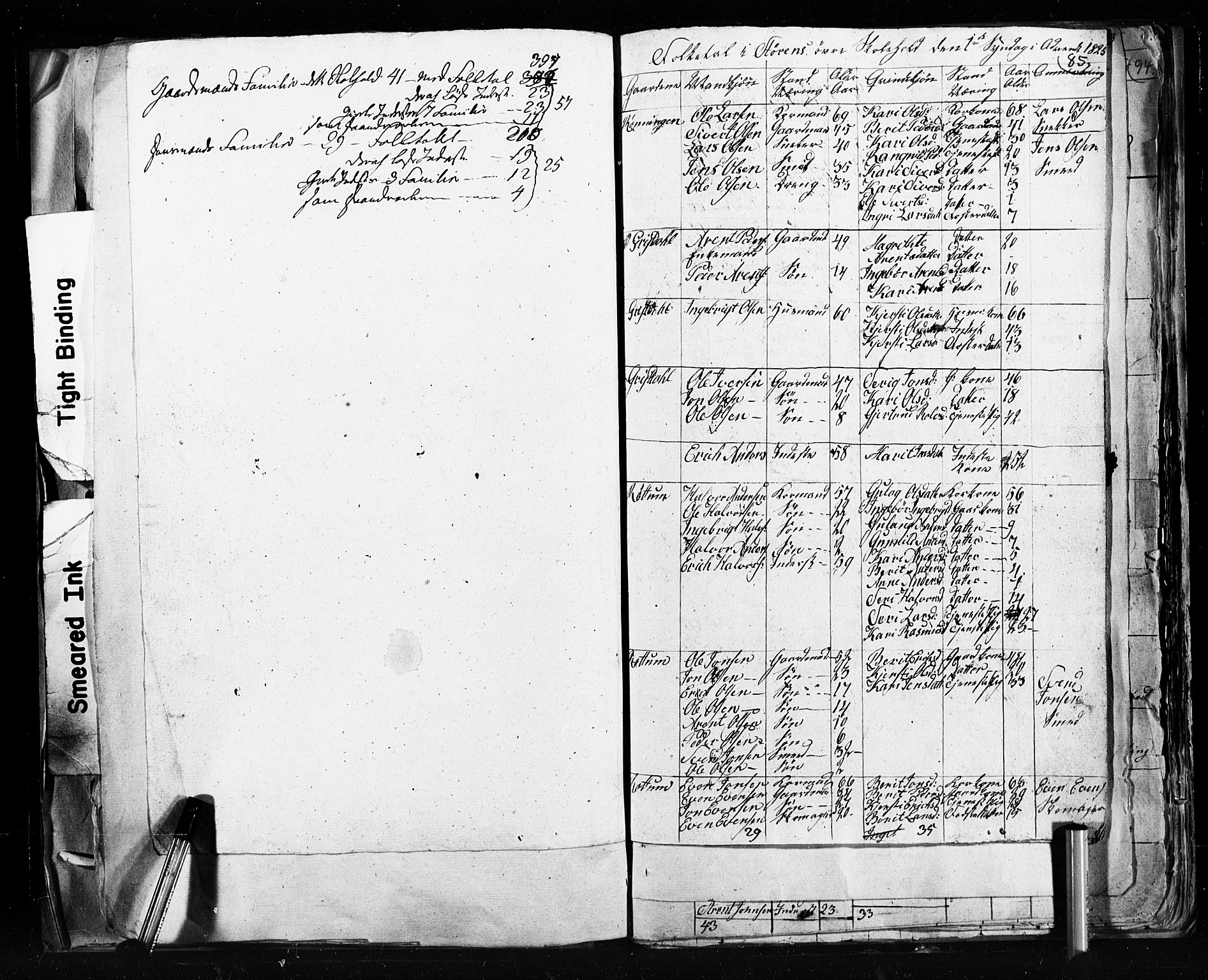 , 1825 Census for Støren parish, 1825, p. 85