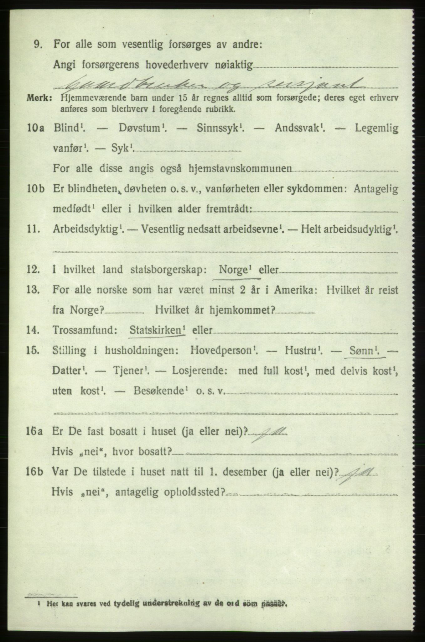 SAB, 1920 census for Vikebygd, 1920, p. 828