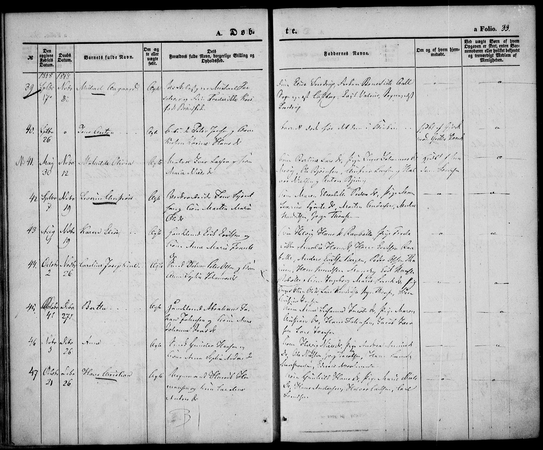 Larvik kirkebøker, AV/SAKO-A-352/F/Fb/L0003: Parish register (official) no. II 3, 1842-1856, p. 33