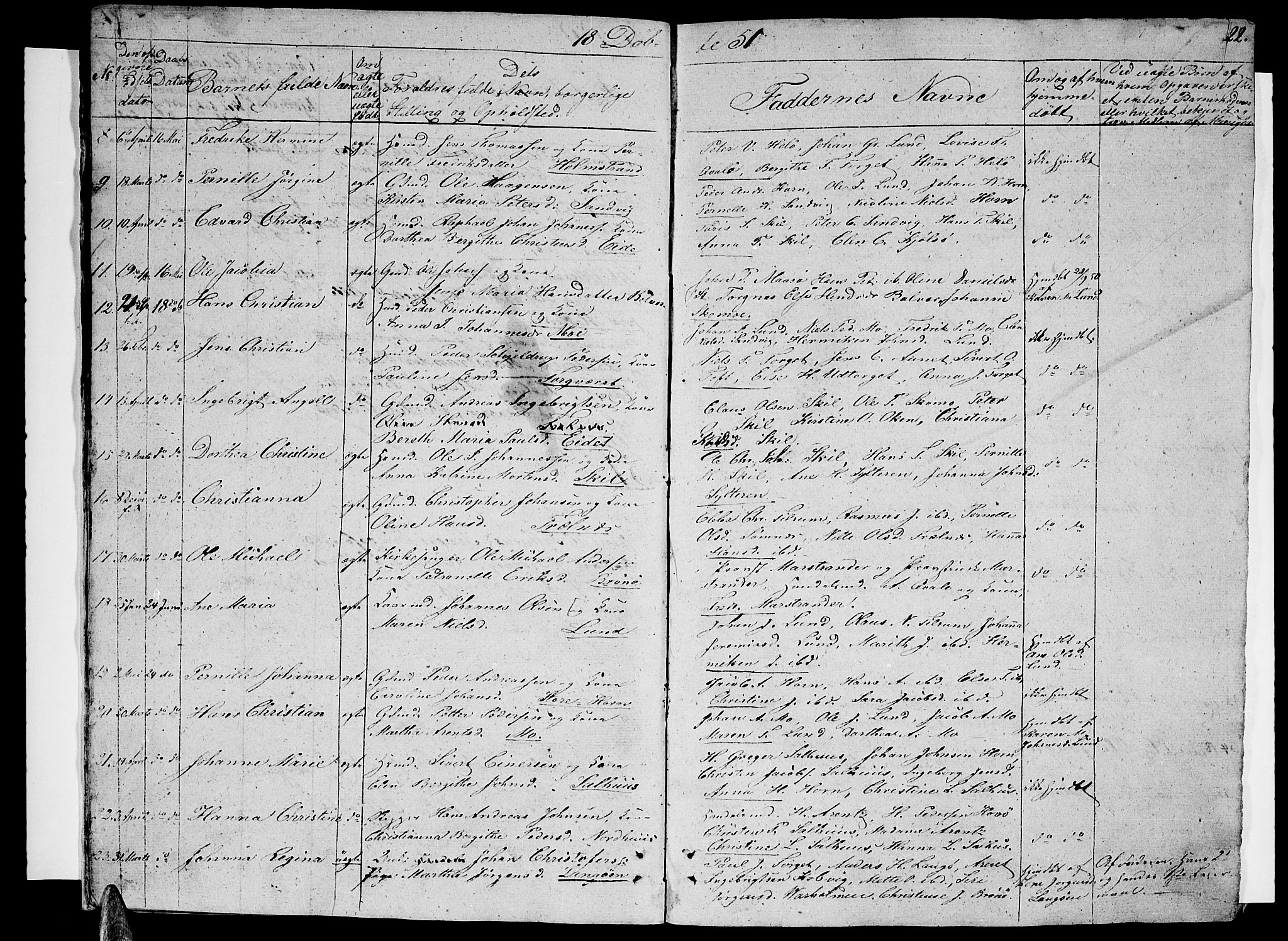 Ministerialprotokoller, klokkerbøker og fødselsregistre - Nordland, AV/SAT-A-1459/813/L0211: Parish register (copy) no. 813C03, 1842-1863, p. 22