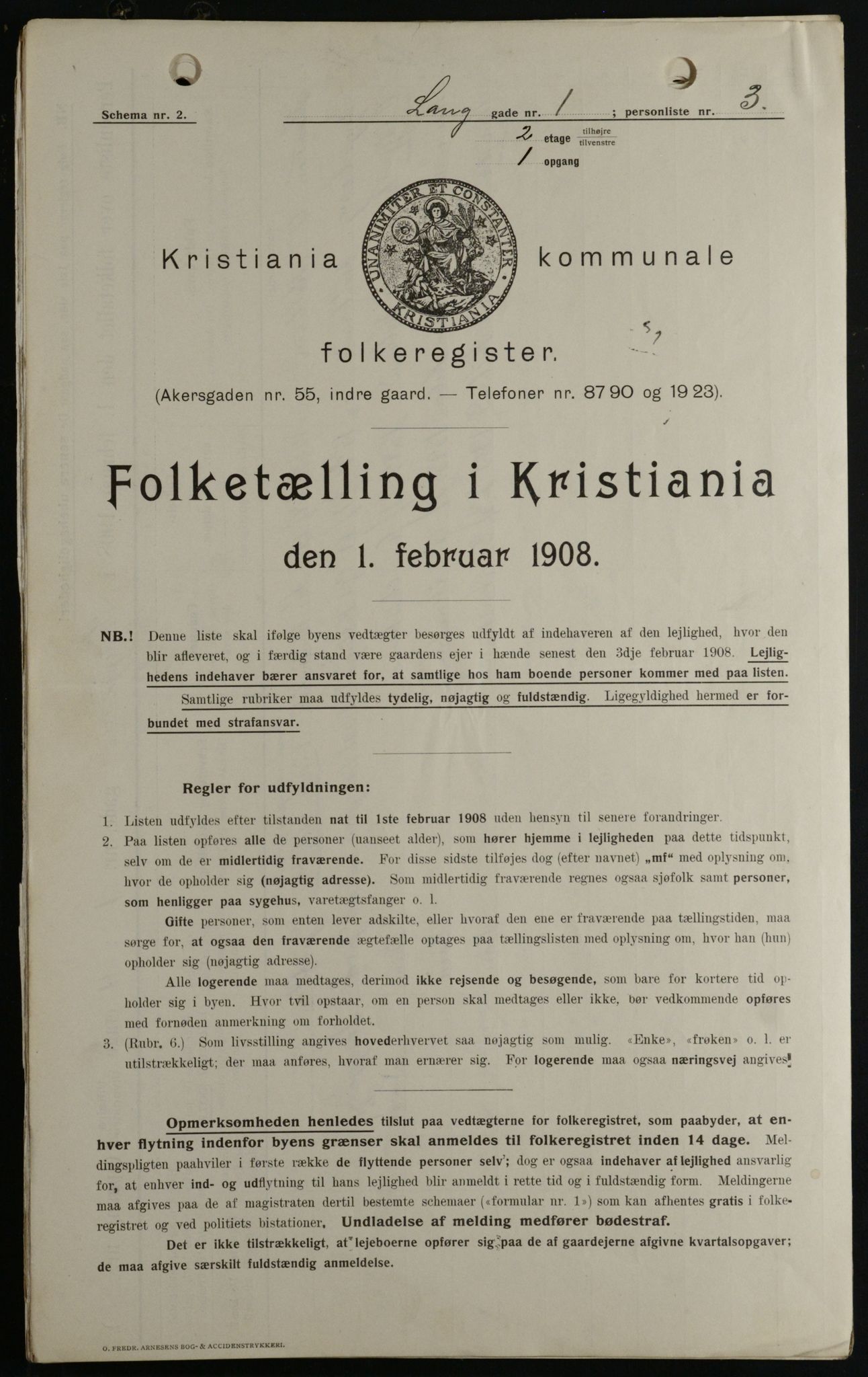 OBA, Municipal Census 1908 for Kristiania, 1908, p. 50622